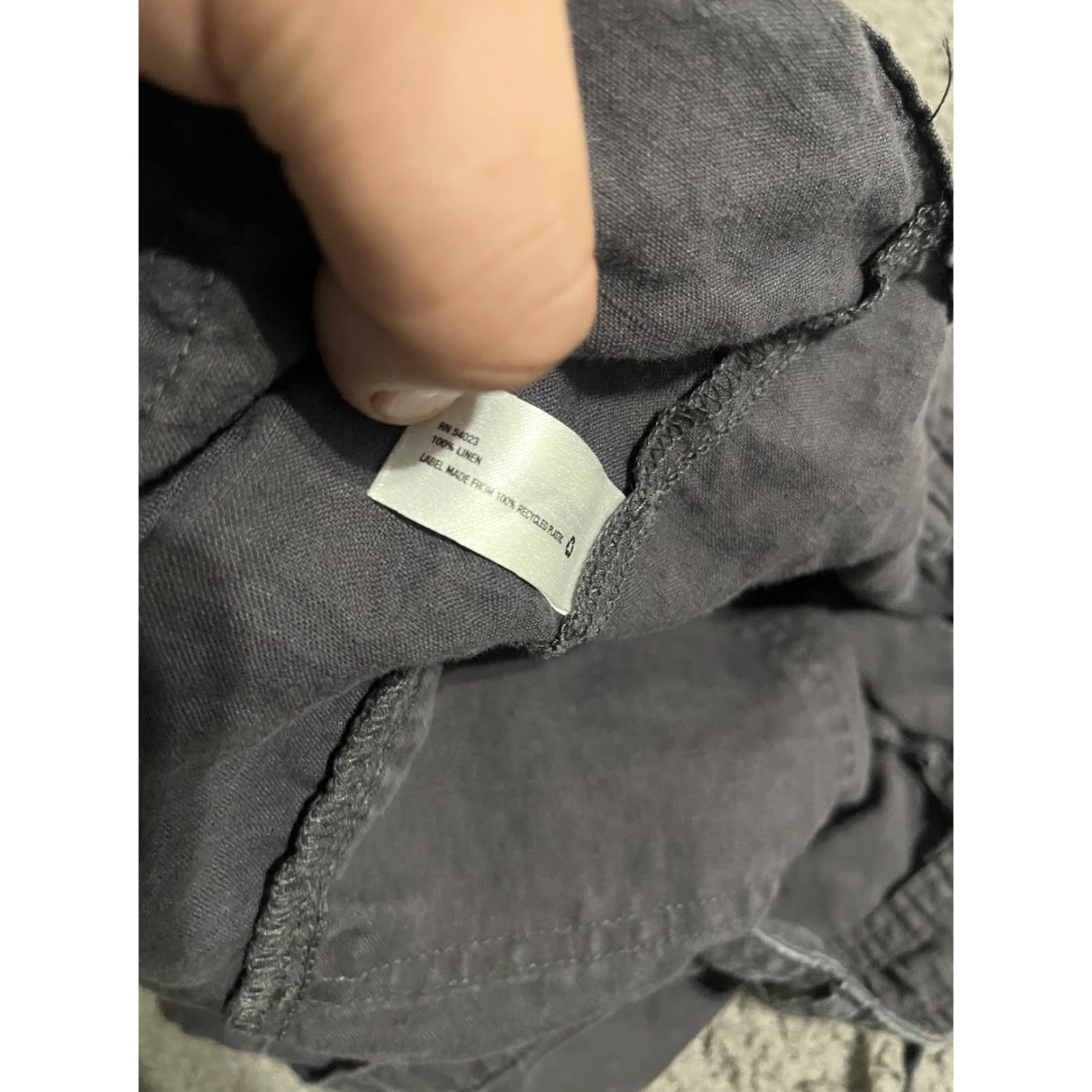 Gap Womens GAP 4 Tall Pull-On Drawstring Cotton Shorts Dark Gray Linen Size 27" / US 4 / IT 40 - 5 Thumbnail