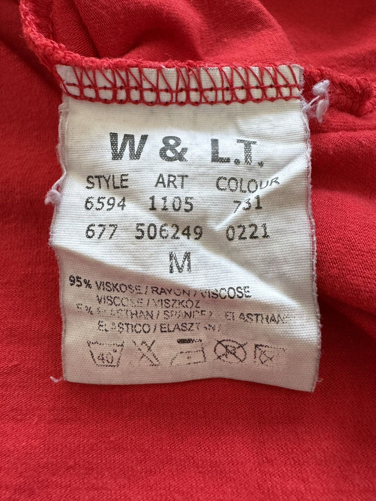 Walter Van Beirendonck W L.T. Sleeping Beast red longsleeve shirt Size M / US 6-8 / IT 42-44 - 8 Thumbnail