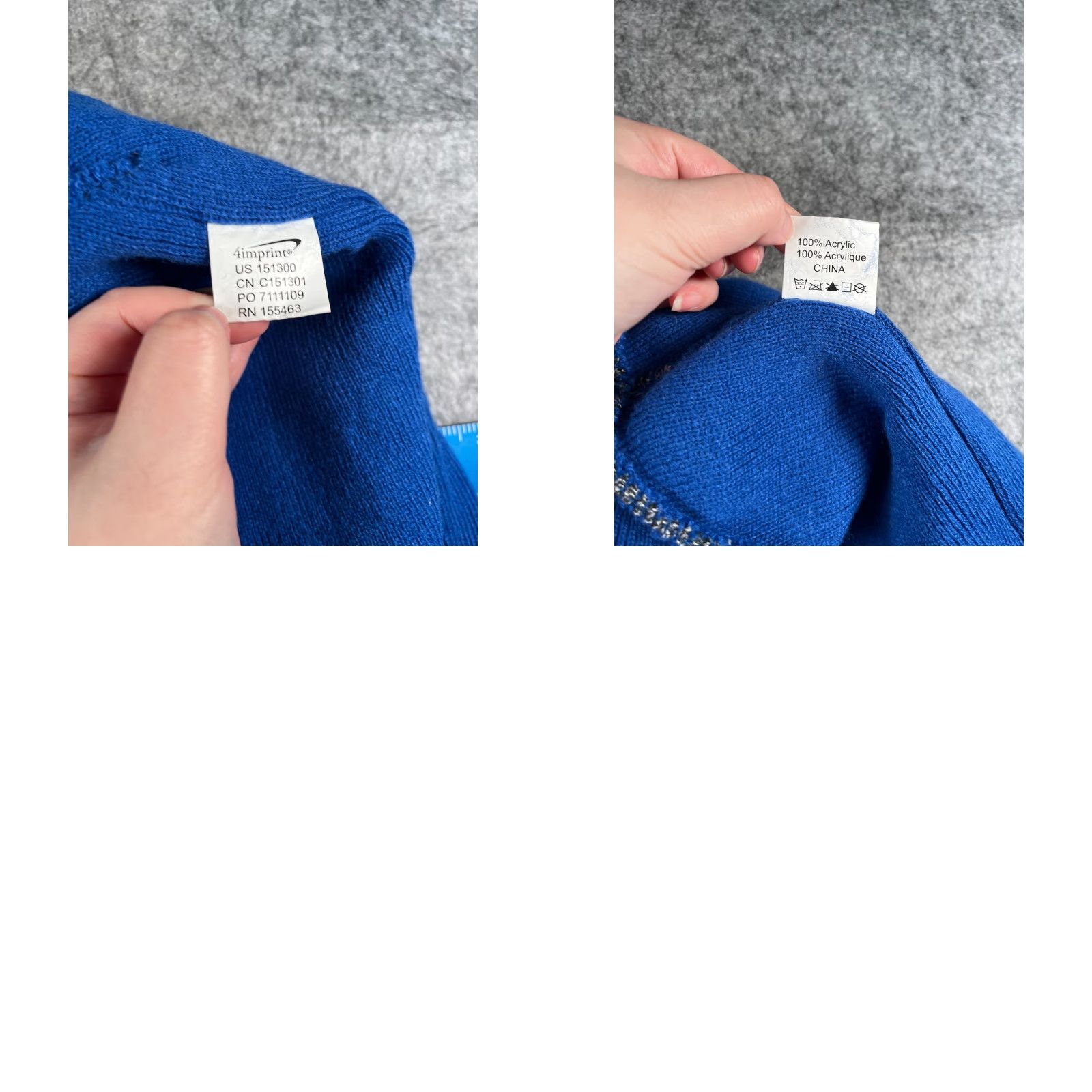 Vintage Crossland Beanie Adult One Size Blue Knit 100%Acrylic Striped Hat Winter Casual Workwear Mens Women’s Size ONE SIZE - 8 Thumbnail