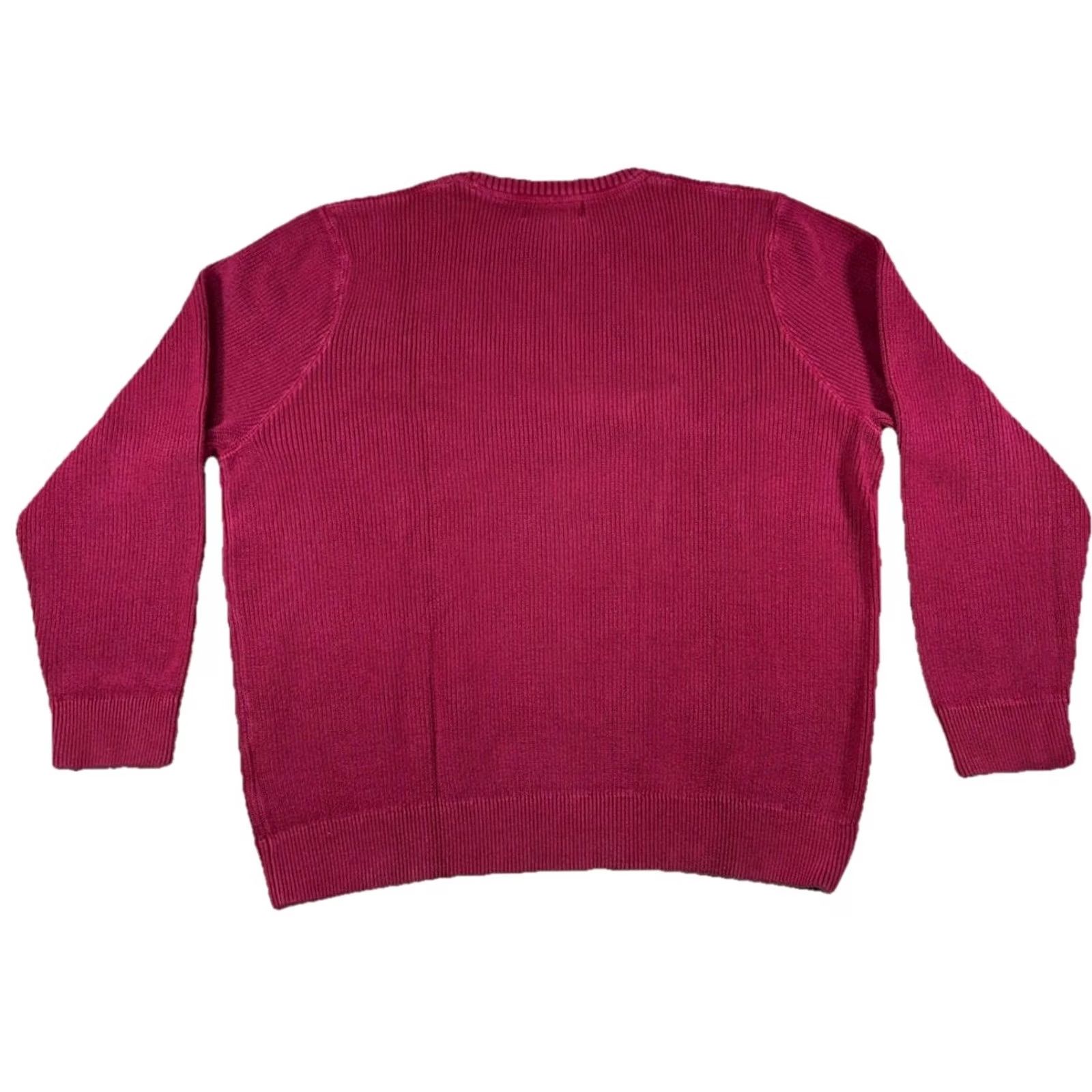 Eddie Bauer VINTAGE Eddie Bauer Sweater Mens L Red Ribbed CrewNeck 100% Cotton Knit Pullover Long Sleeve Casual 90s Retro USA Mens Size US L / EU 52-54 / 3 - 5 Thumbnail