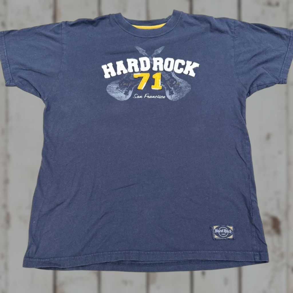 Hard Rock Cafe Hard Rock Cafe Shirt Mens Large Blue 71 San Francisco Guitar Graphic Cotton T-Shirt Crew Neck Short Sleeve Logo Rock Music City Size US L / EU 52-54 / 3 - 1 Thumbnail