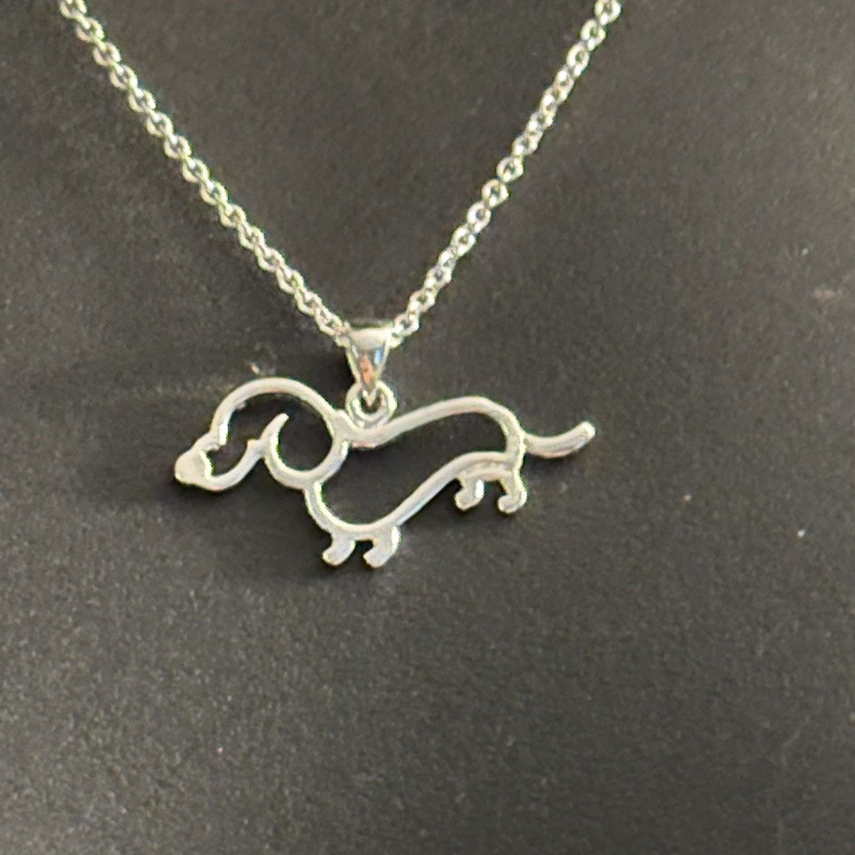 Other Fine silver plated Dachshund pendant necklace Size ONE SIZE - 6 Thumbnail