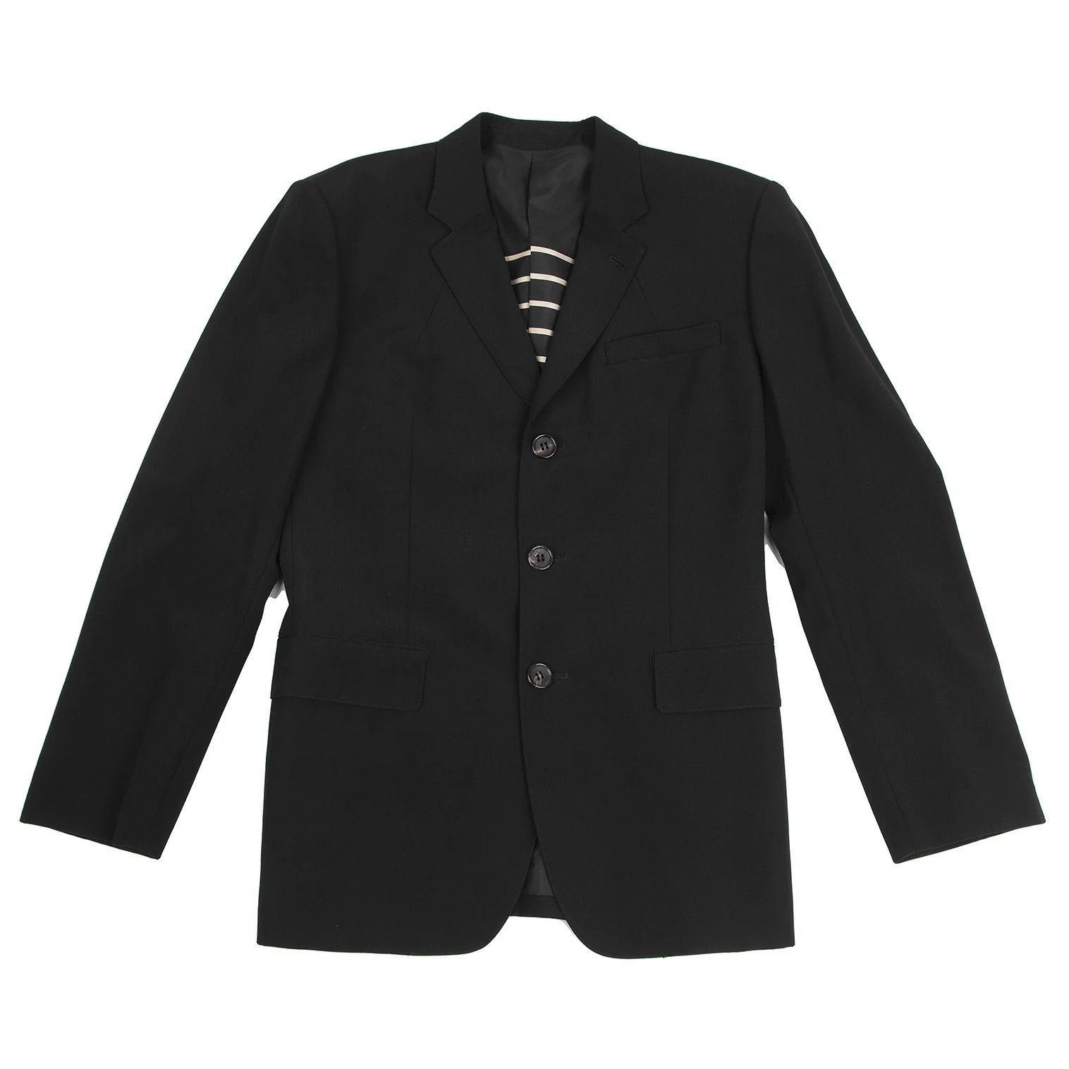 Jean Paul Gaultier Wool 3-Button Jacket in Black, Size 48 Size US M / EU 48-50 / 2 - 1 Thumbnail