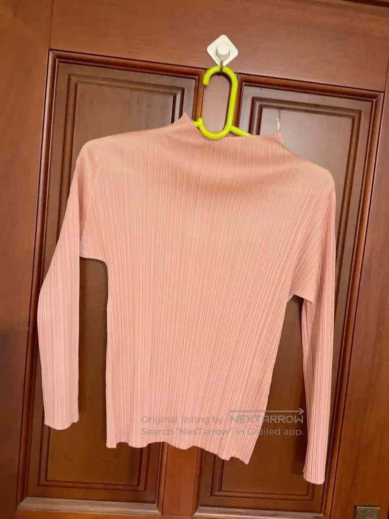 Issey Miyake Issey Miyake Pink Long-sleeve Top Size L / US 10 / IT 46 - 3 Thumbnail