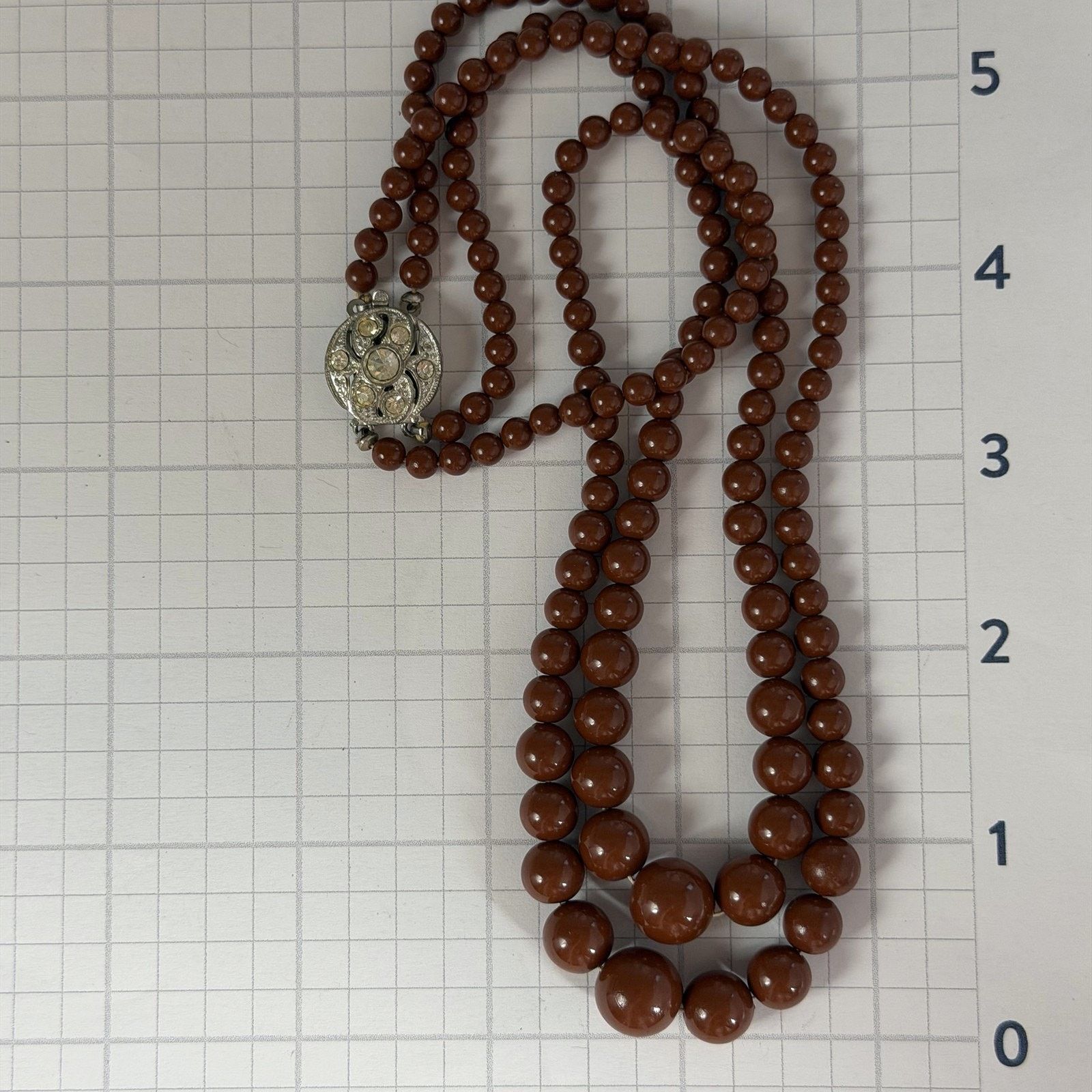 Other VTG 1980s Boho Brown Graduated Bead 2-Strand 17" Necklace Size ONE SIZE - 7 Thumbnail