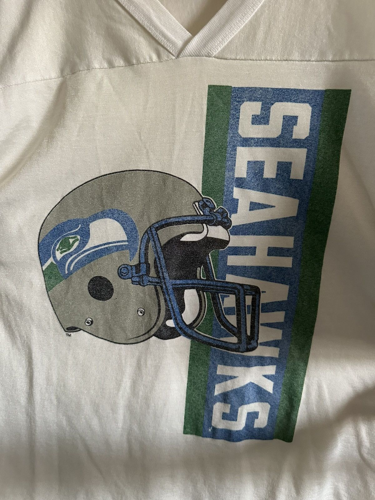 NFL × Vintage NFL Seattle Seahawks 80s Vintage Football Practice Jersey Size US L / EU 52-54 / 3 - 3 Thumbnail