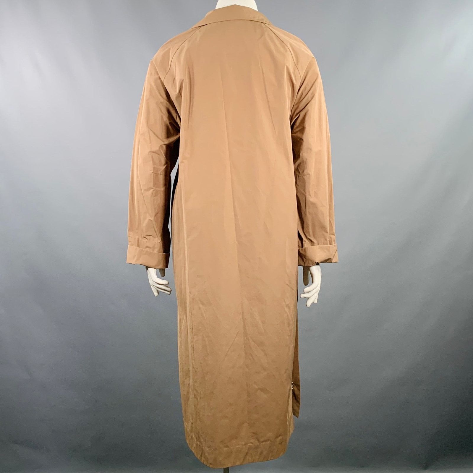 Akris AKRIS Size 10 Beige Polyester Cotton Double Zipper Coat Size L / US 10 / IT 46 - 4 Thumbnail