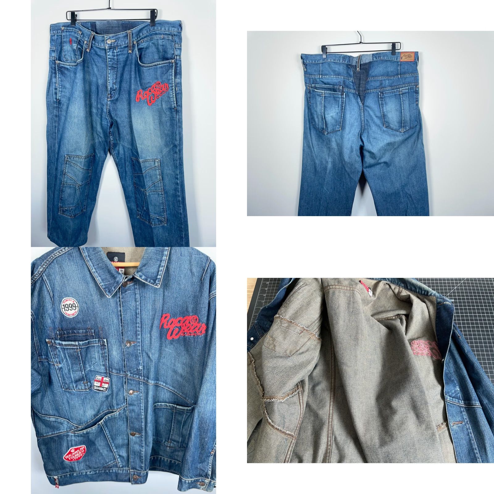 Rocawear Rocawear Denim Jacket & Jeans Set Mens XL / 43 x 28 Baggy Fit Y2K Streetwear Denim Coat & Jeans 2 Piece Size US 36 / EU 52 - 11 Thumbnail