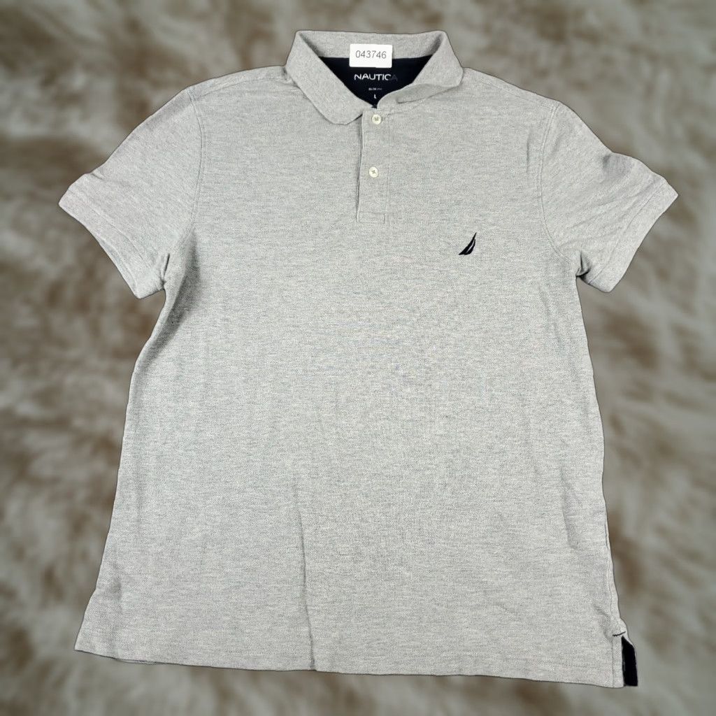 Nautica Nautica Polo Shirt Men’s Large Gray Casual Short Sleeve Activewear Size US L / EU 52-54 / 3 - 1 Thumbnail