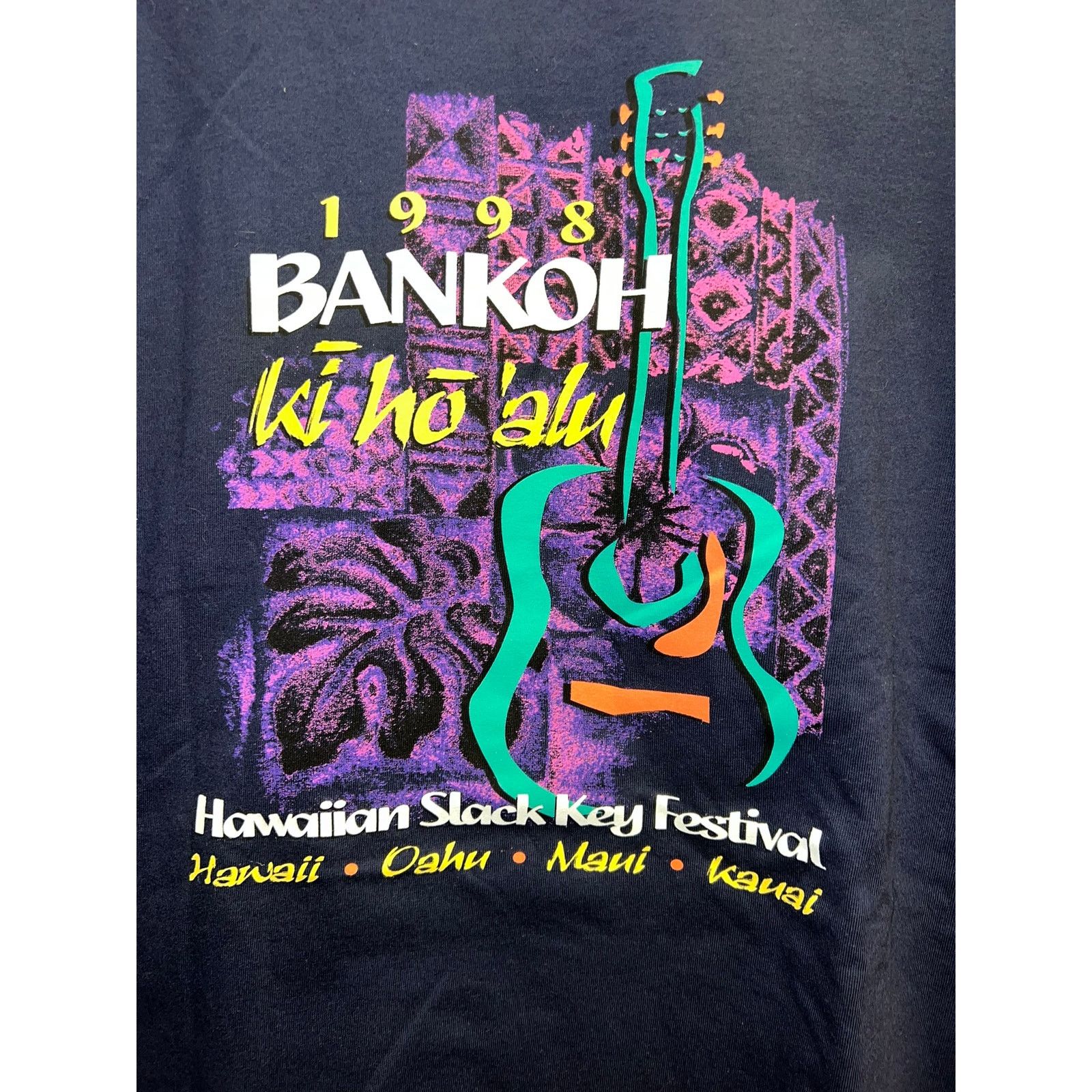 Jerzees Vintage Hawaiian Slack Key Festival Shirt 1998 Maui Tee XL Size US XL / EU 56 / 4 - 6 Thumbnail