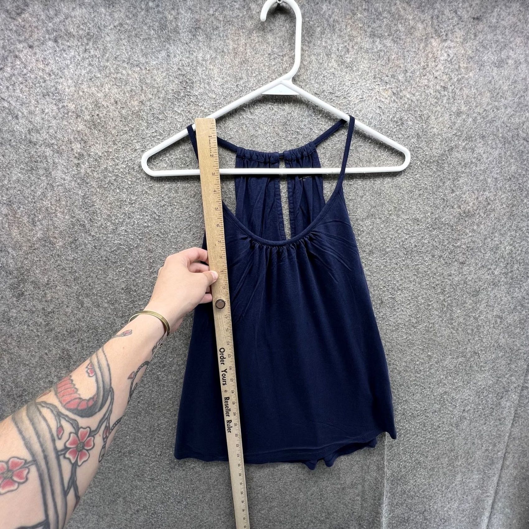 Lilly Pulitzer Lilly Pulitzer Tank Top Womens Small Navy Blue Pima Cotton Halter Cami Strappy Size S / US 4 / IT 40 - 6 Thumbnail