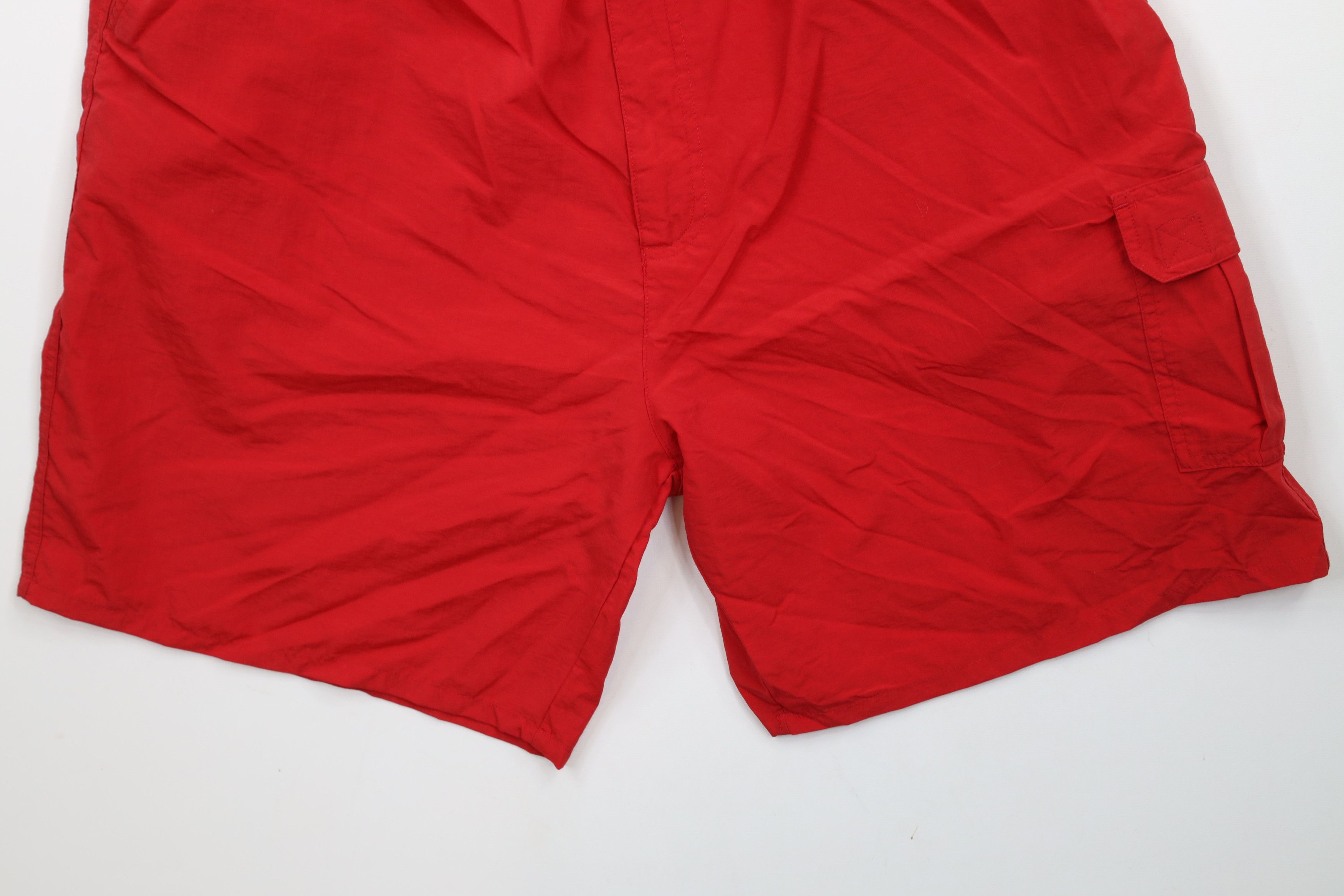 Universal Studios × Vintage Vintage 90s Universal Studios Belted Cargo Shorts Red Nylon Size US 38 / EU 54 - 4 Thumbnail