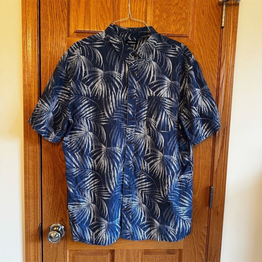 Croft & Barrow Croft & Barrow Men's XLT Blue Floral Short Sleeve Button-Up Size US XL / EU 56 / 4 - 1 Thumbnail