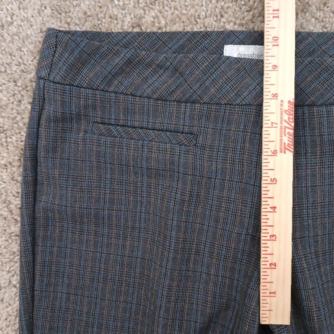Vintage Dressbarn Dress Pants Womens 10P Gray Blue Plaid Mid Rise Petite Straight Inseam 28.5 in Size 32" / US 10 / IT 46 - 5 Thumbnail