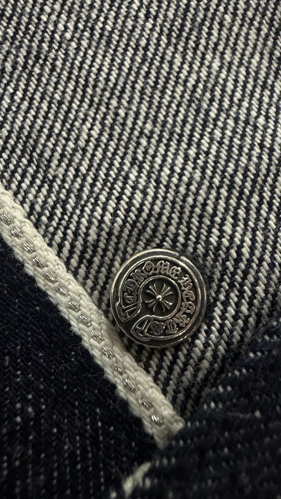 Chrome Hearts RARE! Chrome Hearts KS Selvedge Button up Denim Jacket Size US L / EU 52-54 / 3 - 6 Thumbnail