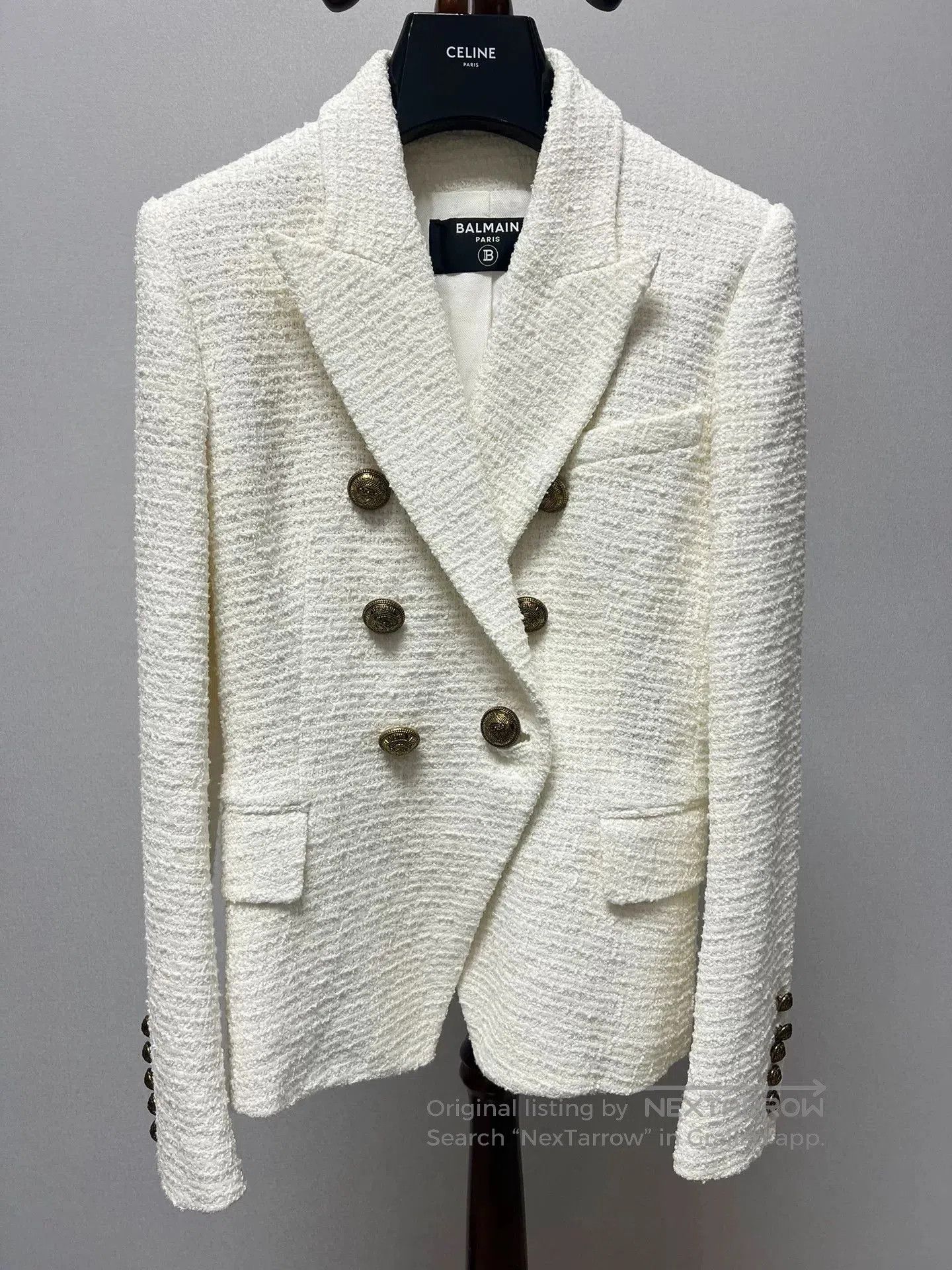 Balmain Balmain White Gold Button Lapel Blazer 38. Size S / US 4 / IT 40 - 1 Thumbnail