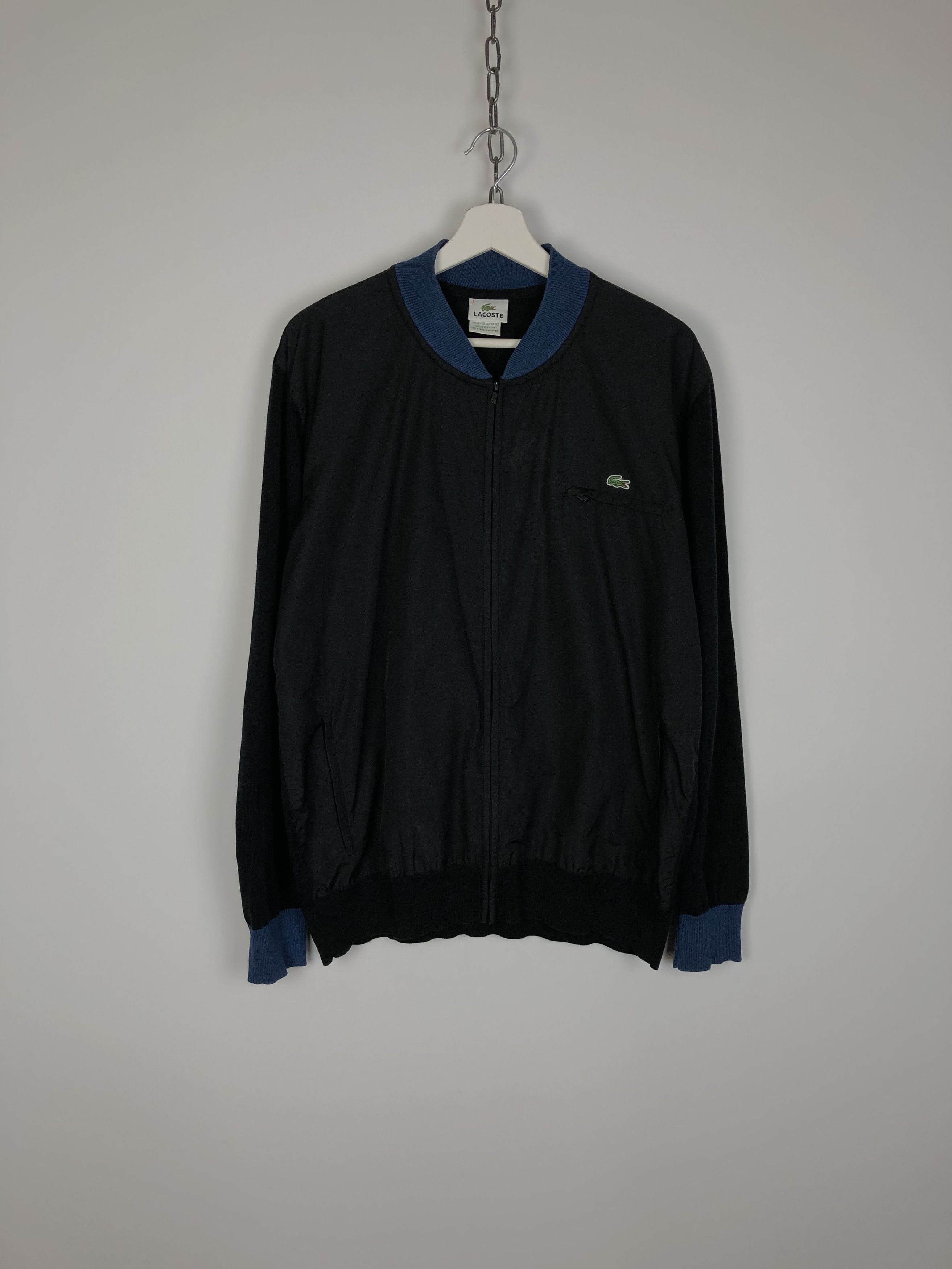 Lacoste Lacoste Vintage Track Zip Jacket Black size 6 (XL) Size US XL / EU 56 / 4 - 1 Thumbnail