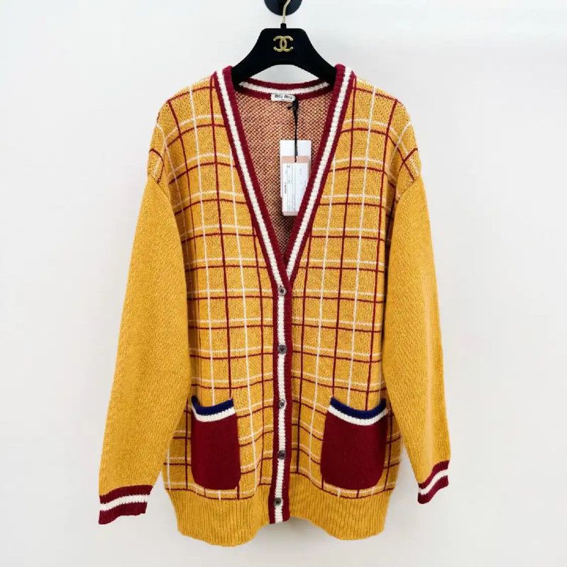 Miu Miu Miu Miu Multicolor Long Sleeve Cardigan for Women 0089 Size M / US 6-8 / IT 42-44 - 1 Thumbnail
