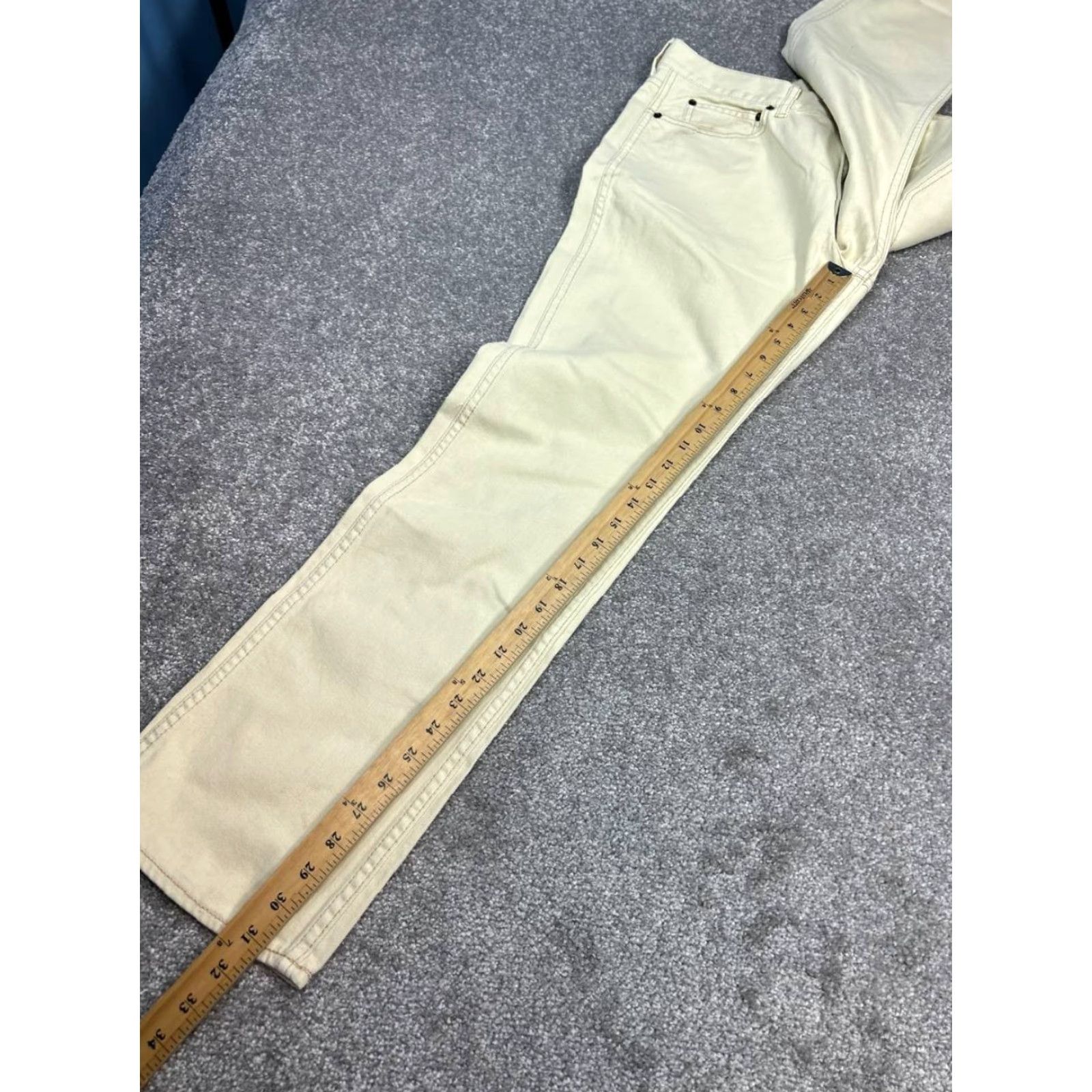 J.Crew J.CREW Sutton Jeans Mens 35 Beige Denim Mid Rise Straight Leg 34x31 Size US 35 - 5 Thumbnail