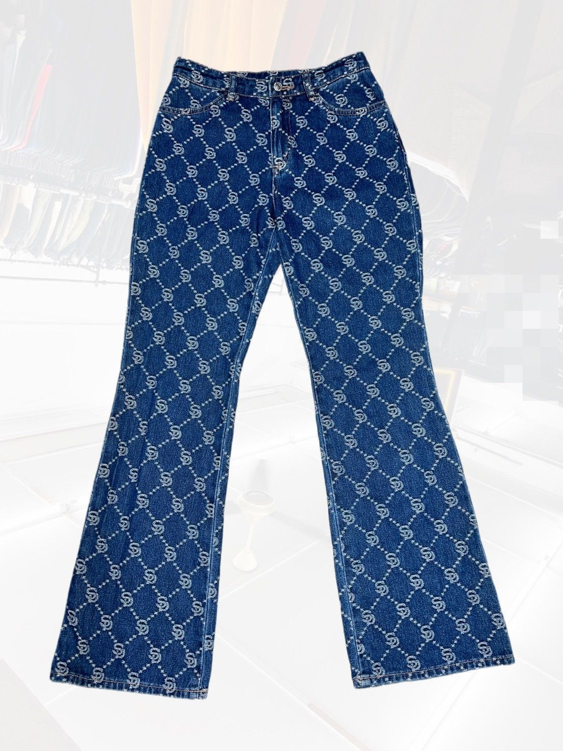 Japanese Brand Japanese Denim Flare Monogram Jeans Hysteric Style Size US 27 - 1 Thumbnail