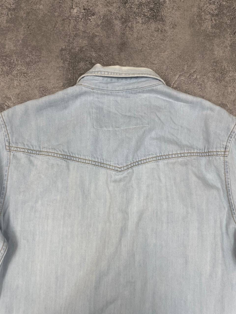 Diesel Diesel Men Denim Shirt Light Blue Snap Button Western Style Size US M / EU 48-50 / 2 - 10 Thumbnail