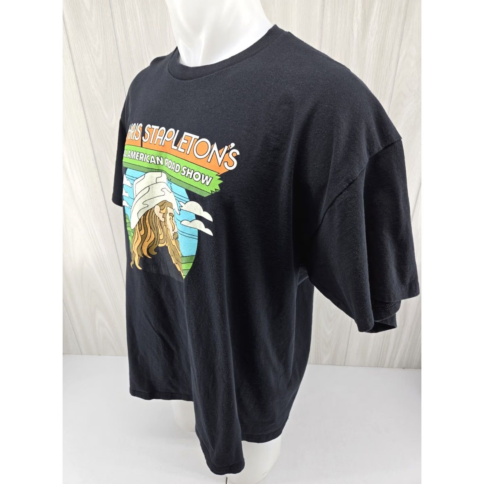 Delta VINTAGE Chris Stapleton Shirt Mens 2XL Black 2022 All American Road Show Tour Graphic Shirts Size US XXL / EU 58 / 5 - 5 Thumbnail