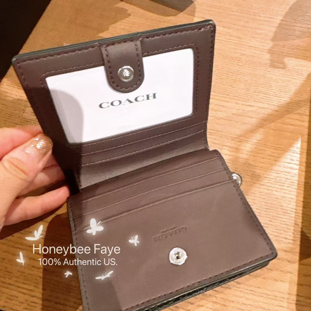 Coach Snap Wallet Silver/Black CBO77 Size ONE SIZE - 6 Thumbnail