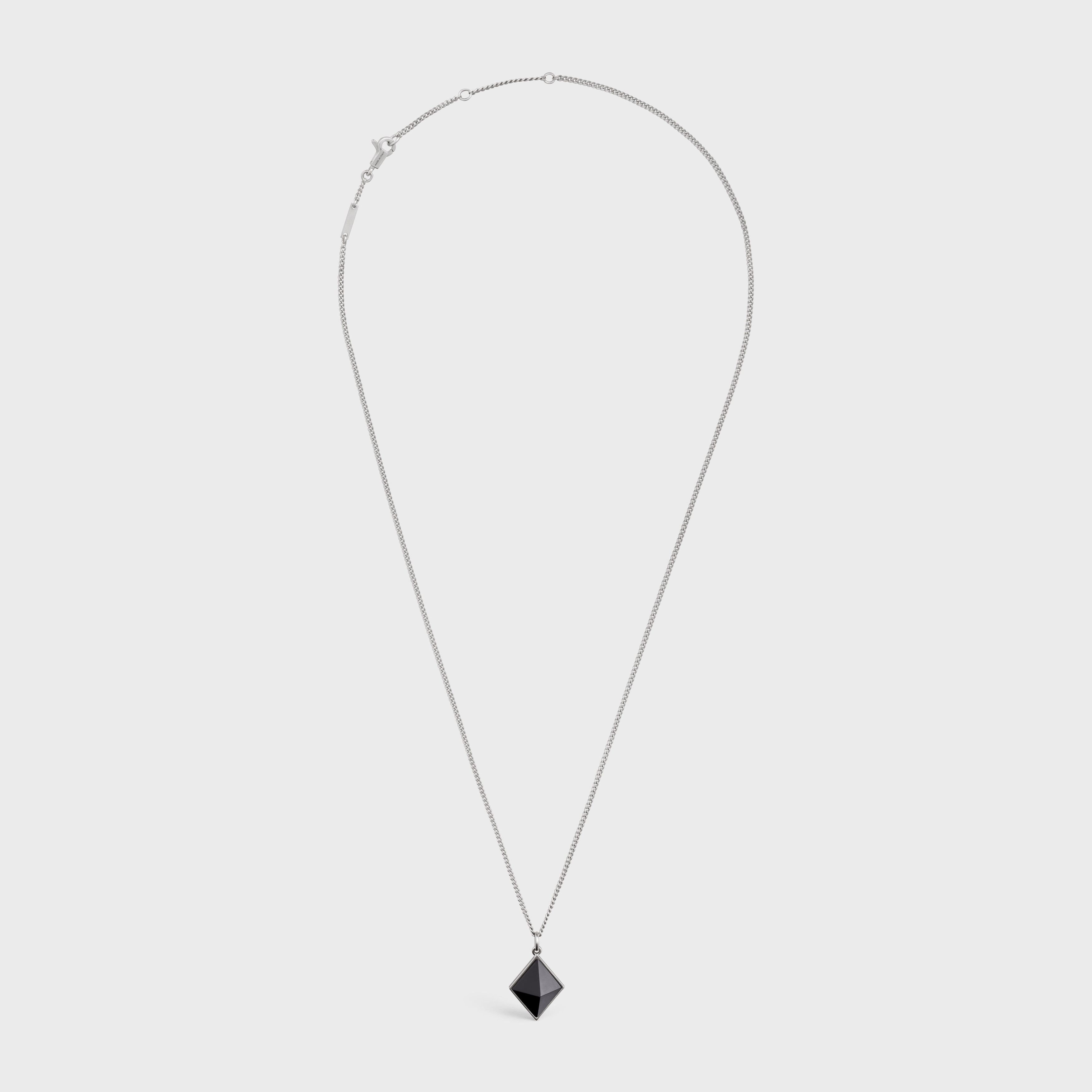 Celine o1bcso1str1024 Size: OS/ Stud Onyx Necklace in Silver Size ONE SIZE - 1 Thumbnail