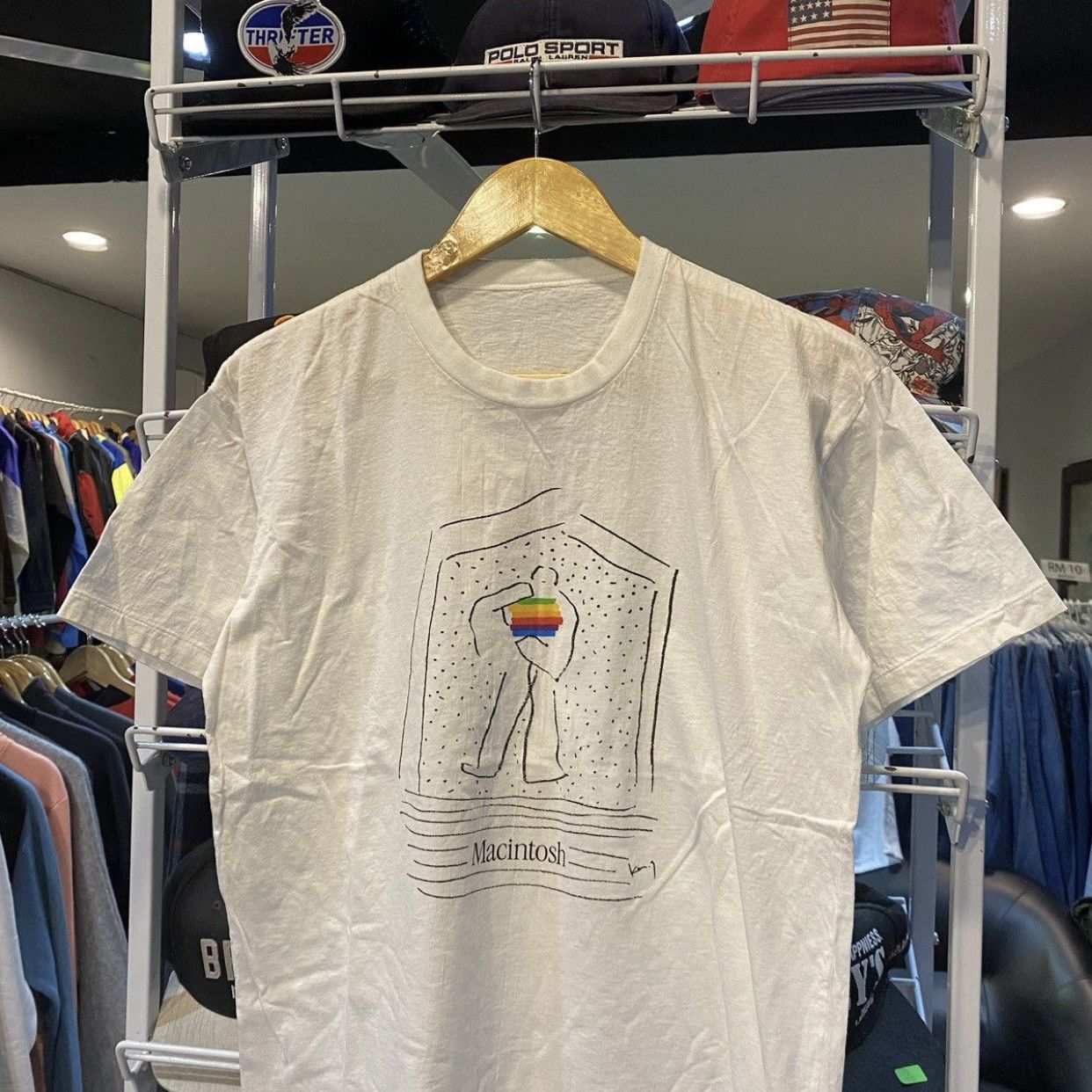 Apple 80s 90s MACINTOSH APPLE Promo Tee T-Shirt Size US M / EU 48-50 / 2 - 3 Thumbnail
