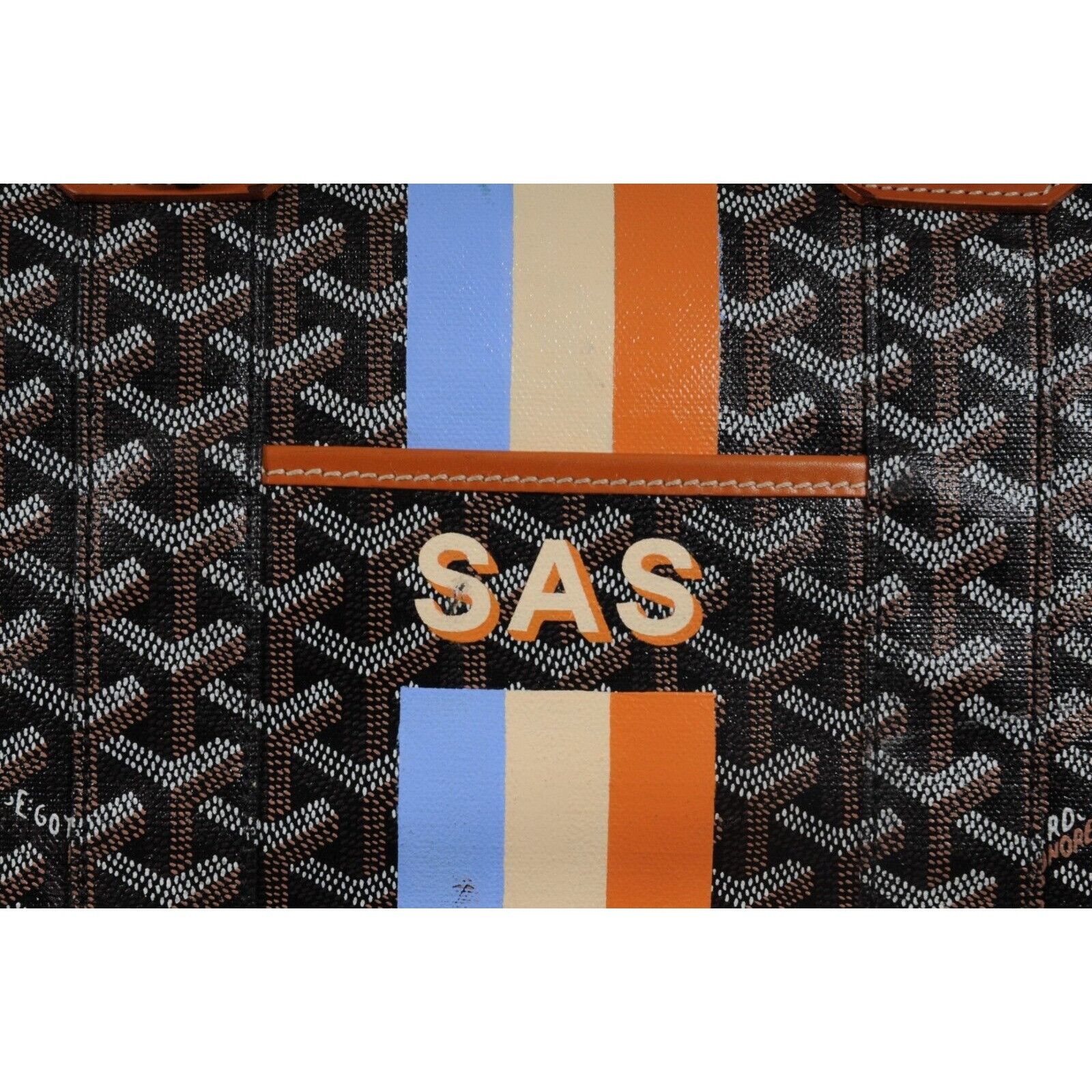 Goyard Boeing 45 Black Brown Leather Duffle Travel Carry On Size ONE SIZE - 12 Thumbnail