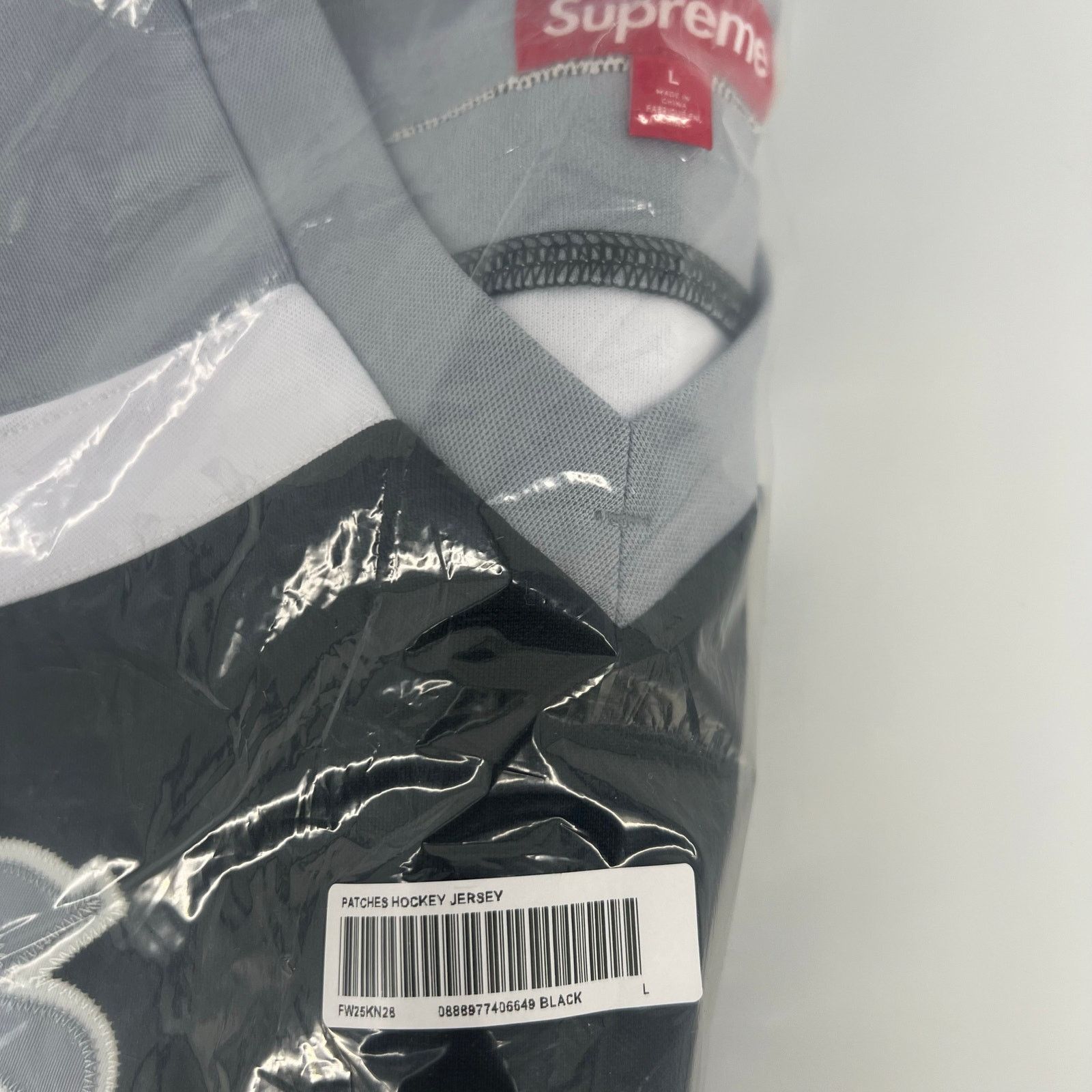 Supreme Supreme Black Hockey Jersey Fire & Ice Size Large FW25 Size US L / EU 52-54 / 3 - 5 Thumbnail