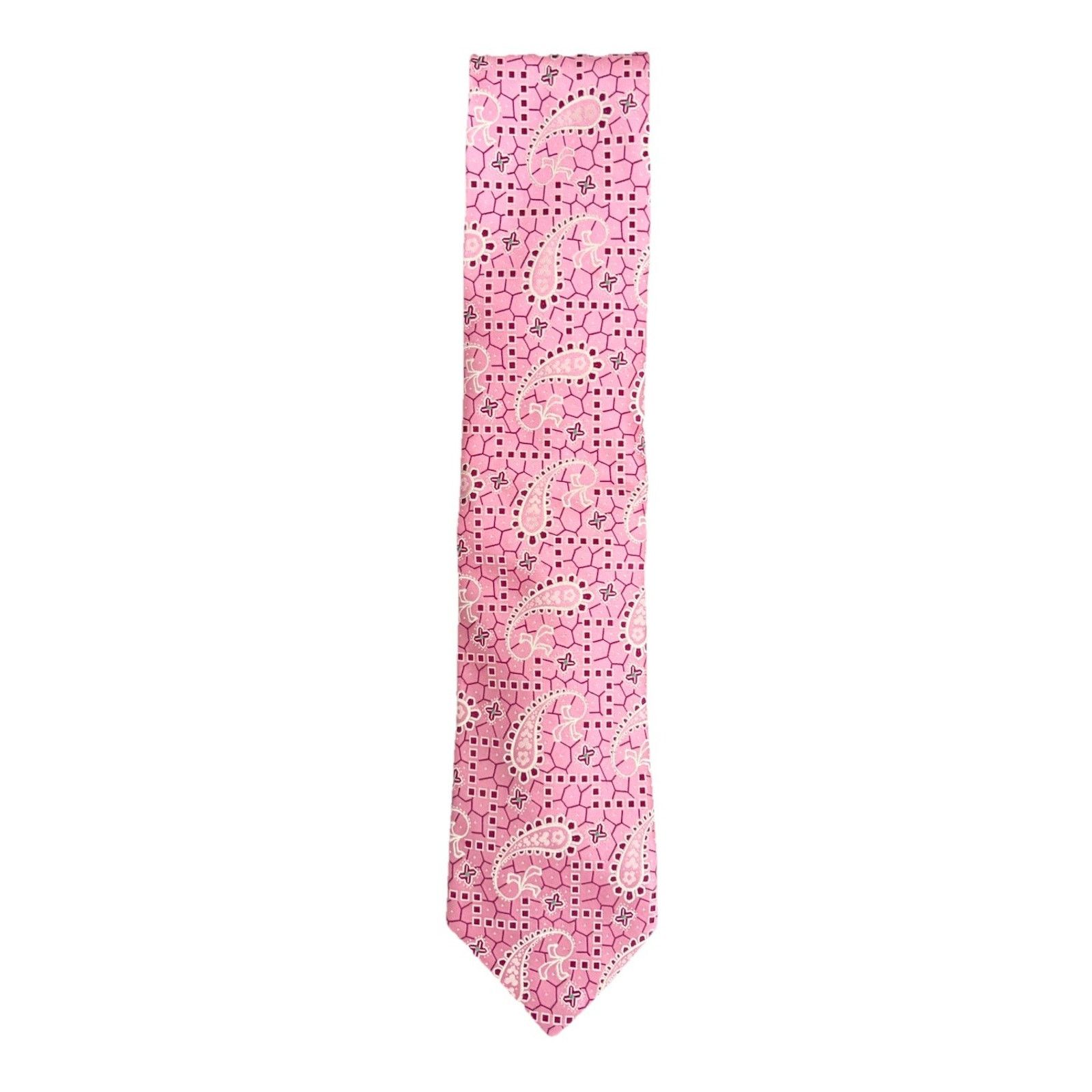 Robert Talbott ROBERT TALBOTT Best of Class Pink Paisley Silk Made in USA Size ONE SIZE - 1 Thumbnail