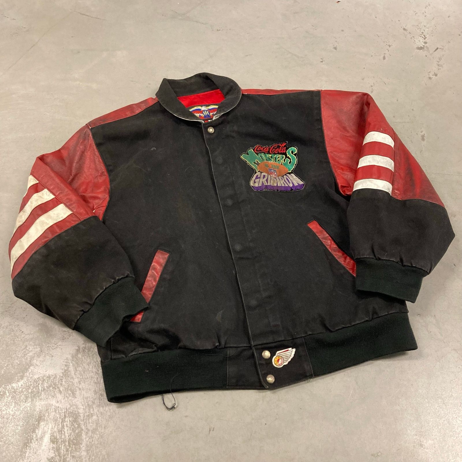 Jeff Hamilton × Vintage Vintage Jeff Hamilton Coca-Cola leather bomber Jacket Size US L / EU 52-54 / 3 - 1 Thumbnail