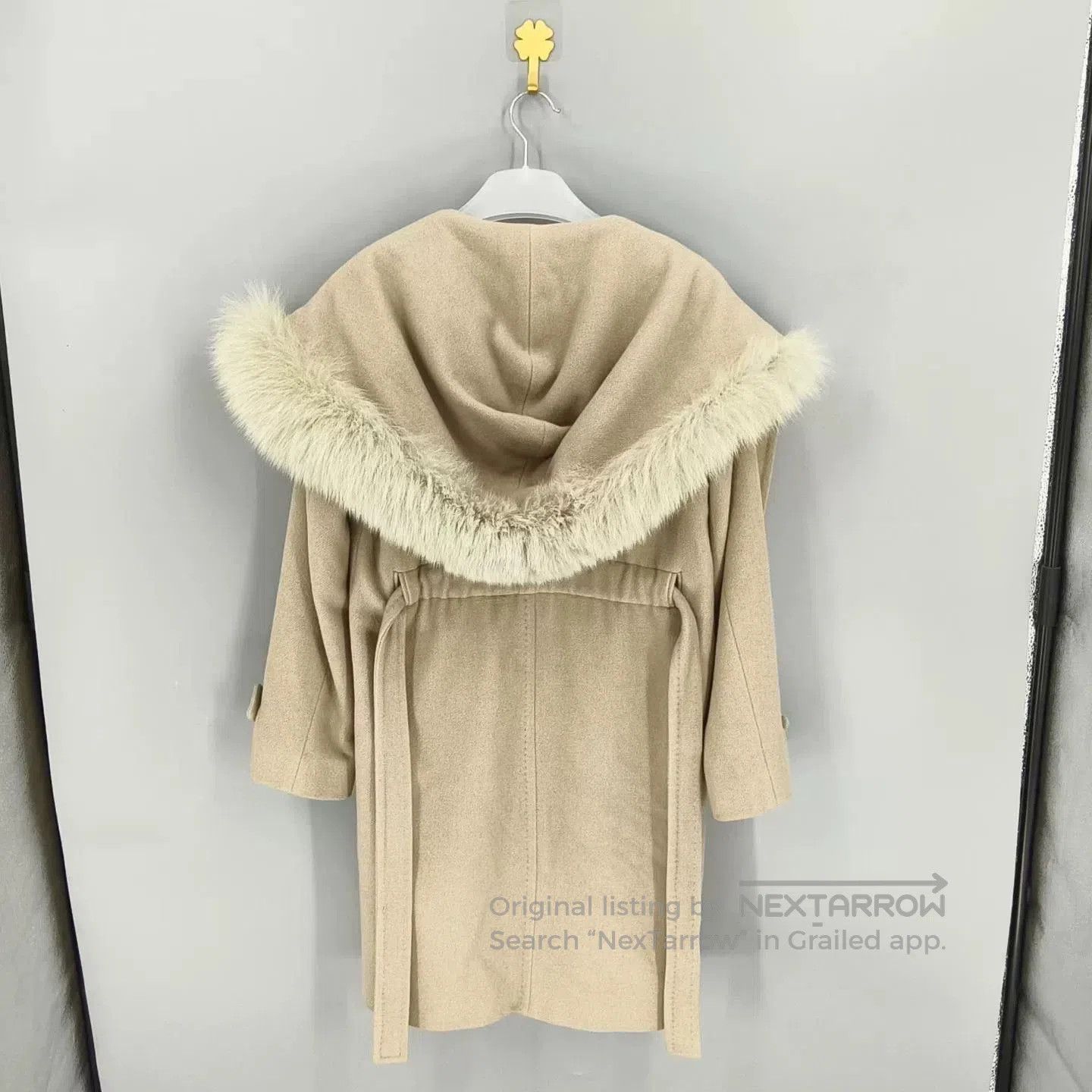 Other MaxMara Studio Mango Solid Fur Collar Coat. Size US XS / EU 42 / 0 - 2 Thumbnail