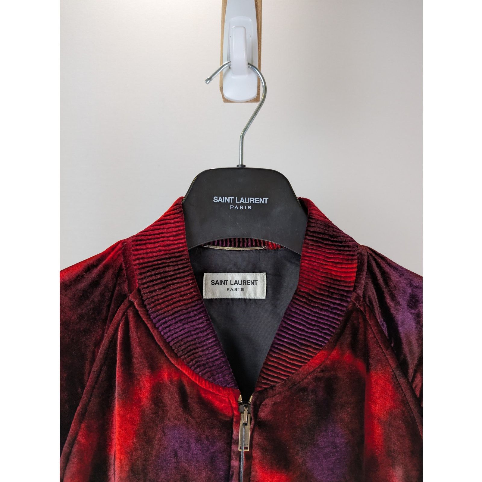 Saint Laurent Paris o1rshd1 Velours Liquide Ombre Jacket in Rouge Rose Size US L / EU 52-54 / 3 - 7 Thumbnail