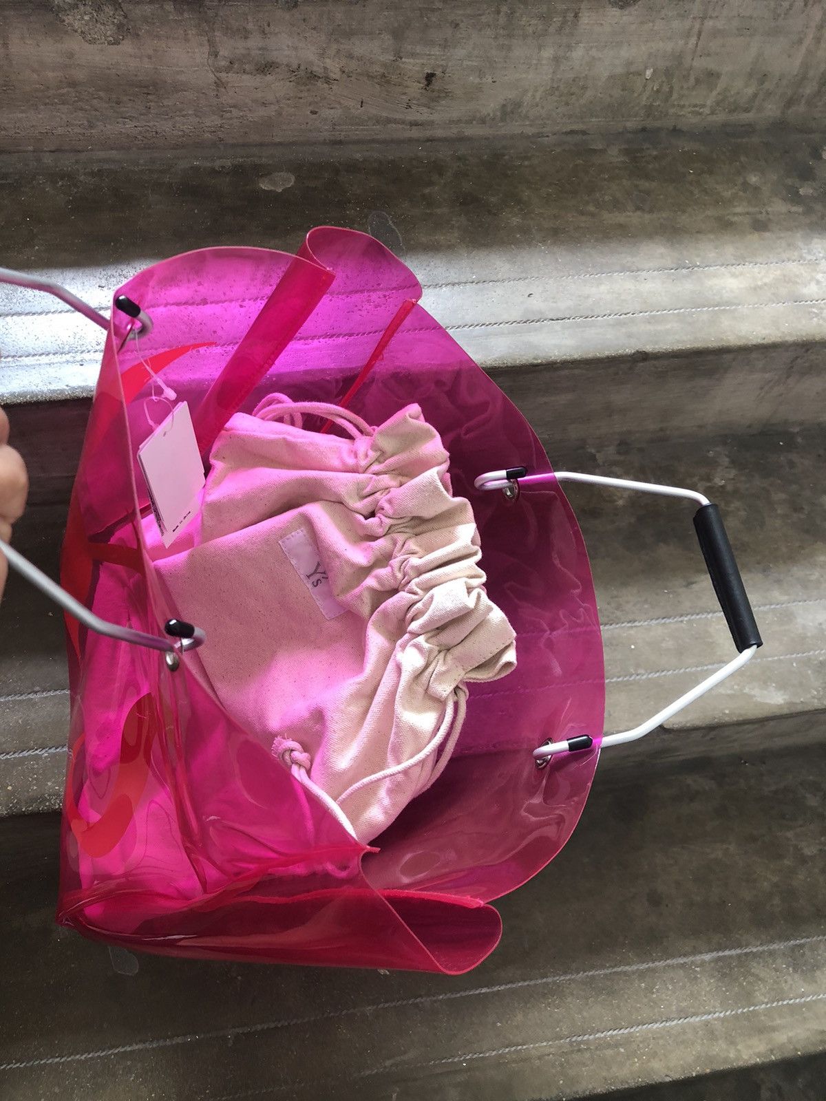 Yohji Yamamoto Rare❗️Ys by Yohji Yamamoto Big Logo Transparent PVC Tote Bag Size ONE SIZE - 9 Thumbnail