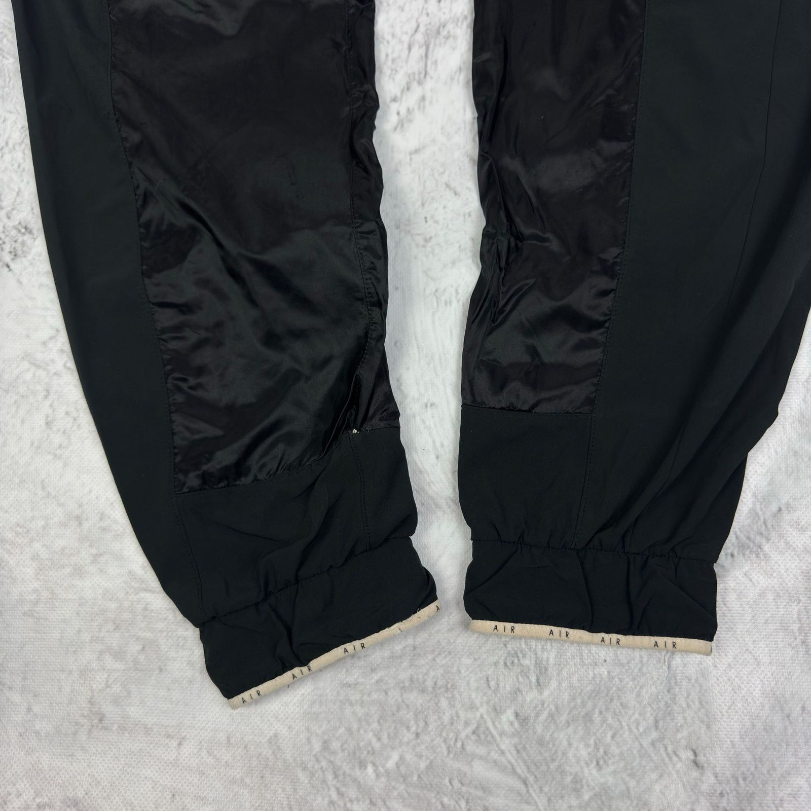 Nike Nike Air Women Black White Spellout Straight Leg Track Pants Size 30" / US 8 / IT 44 - 3 Thumbnail
