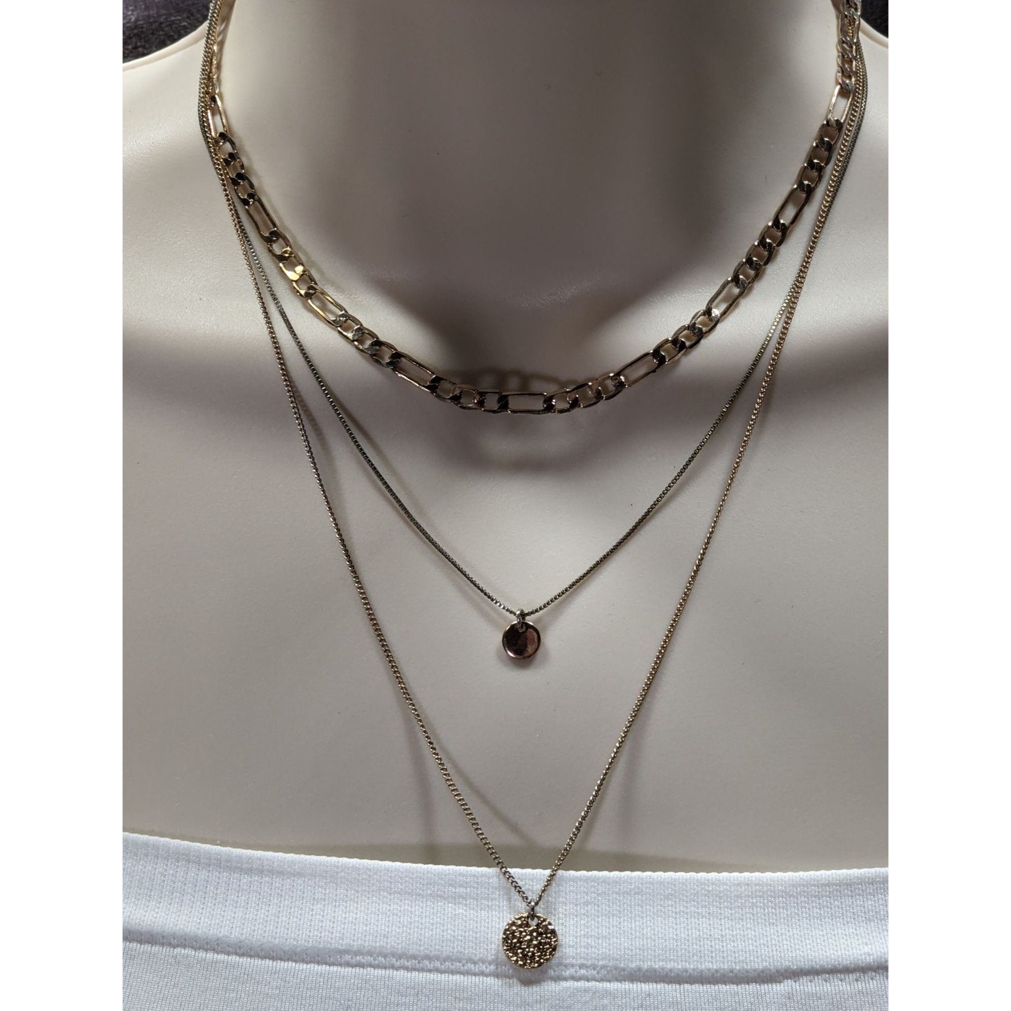 Other Elegant Metallic Layered Multi Chain Necklace With Minimalis Size ONE SIZE - 1 Thumbnail