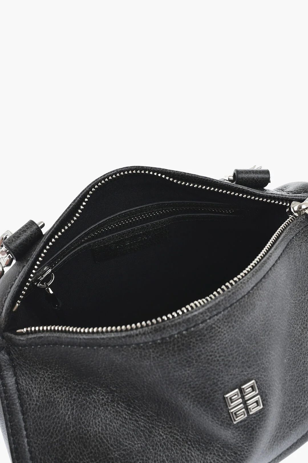 Givenchy og1mm0326 Size: OS / Hammered Leather Shoulder Bag in Grey Size ONE SIZE - 4 Thumbnail