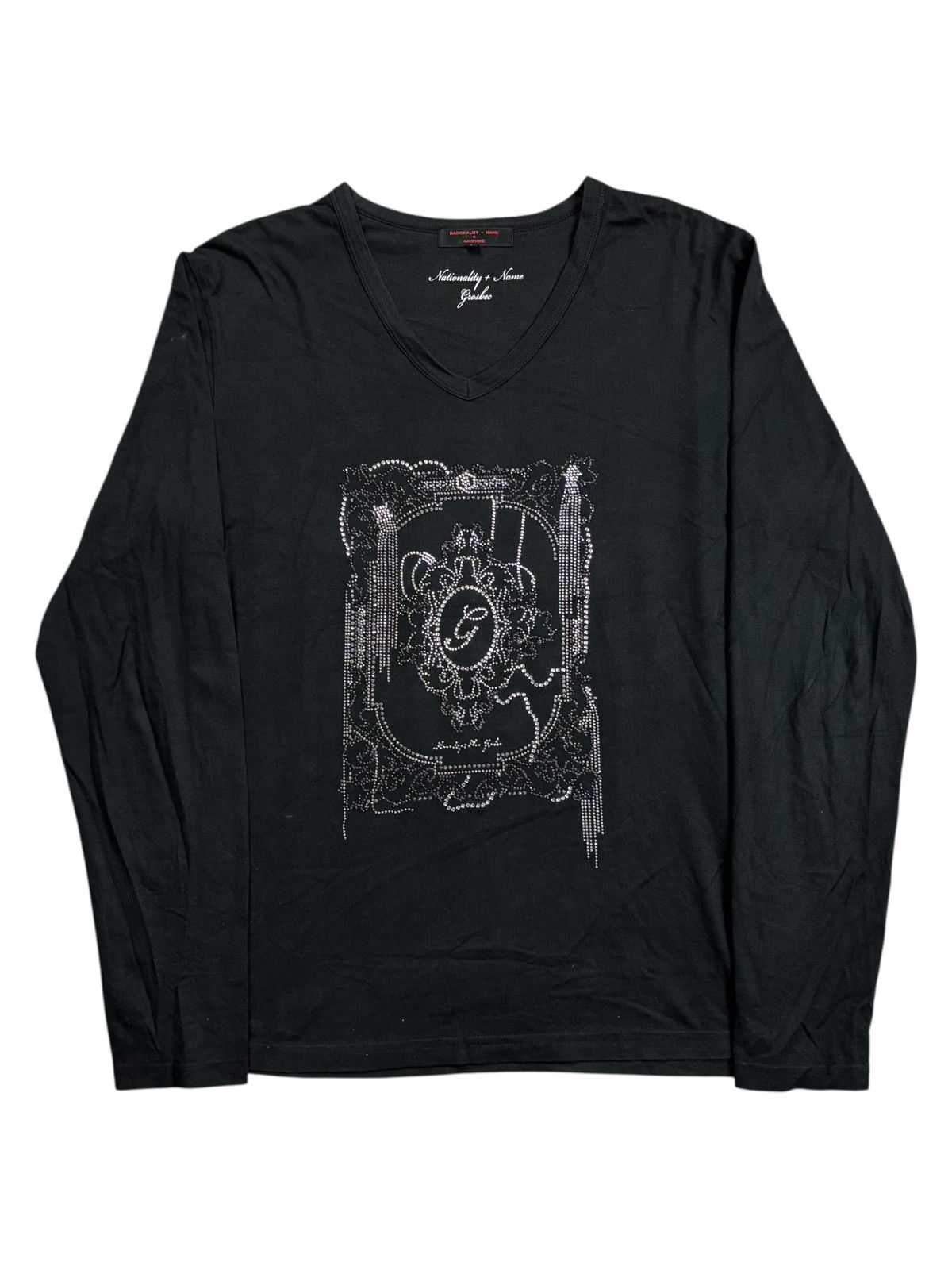 Tornado Mart Old Nationality + Name Grosbec - Beaded V-Neck Longsleeve Size US M / EU 48-50 / 2 - 1 Thumbnail