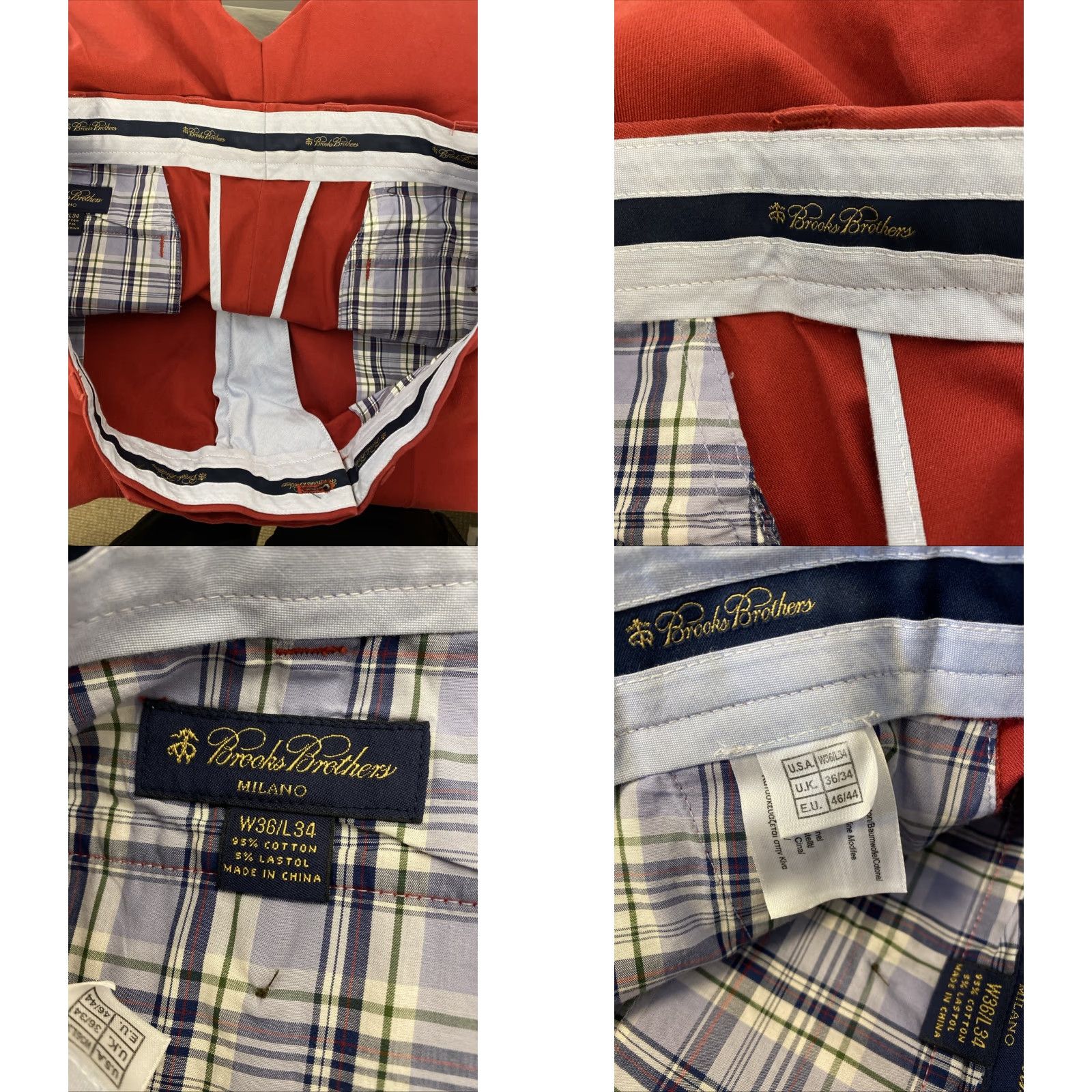 Brooks Brothers Brooks Brothers Pants Mens 36x34 Chino Dress Pants Red Wool Polyester Stretch Slim Straight Front Zipper 34 In Inseam Classic Regular Men Size US 36 / EU 52 - 8 Thumbnail