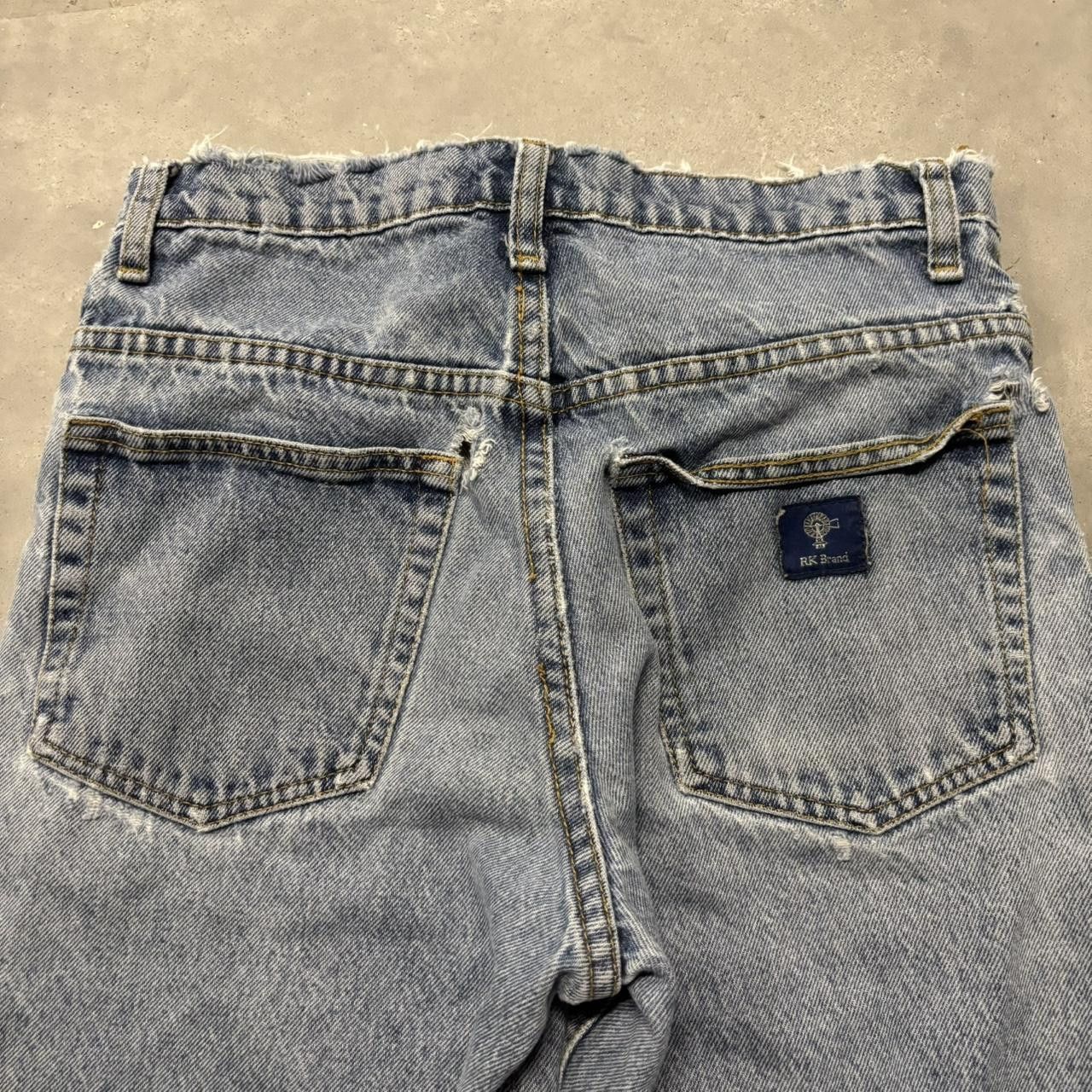 Japanese Brand × Vintage Crazy Vintage Y2K/2000s Grunge Light Wash Distressed Denim Jeans! Size US 28 / EU 44 - 7 Thumbnail