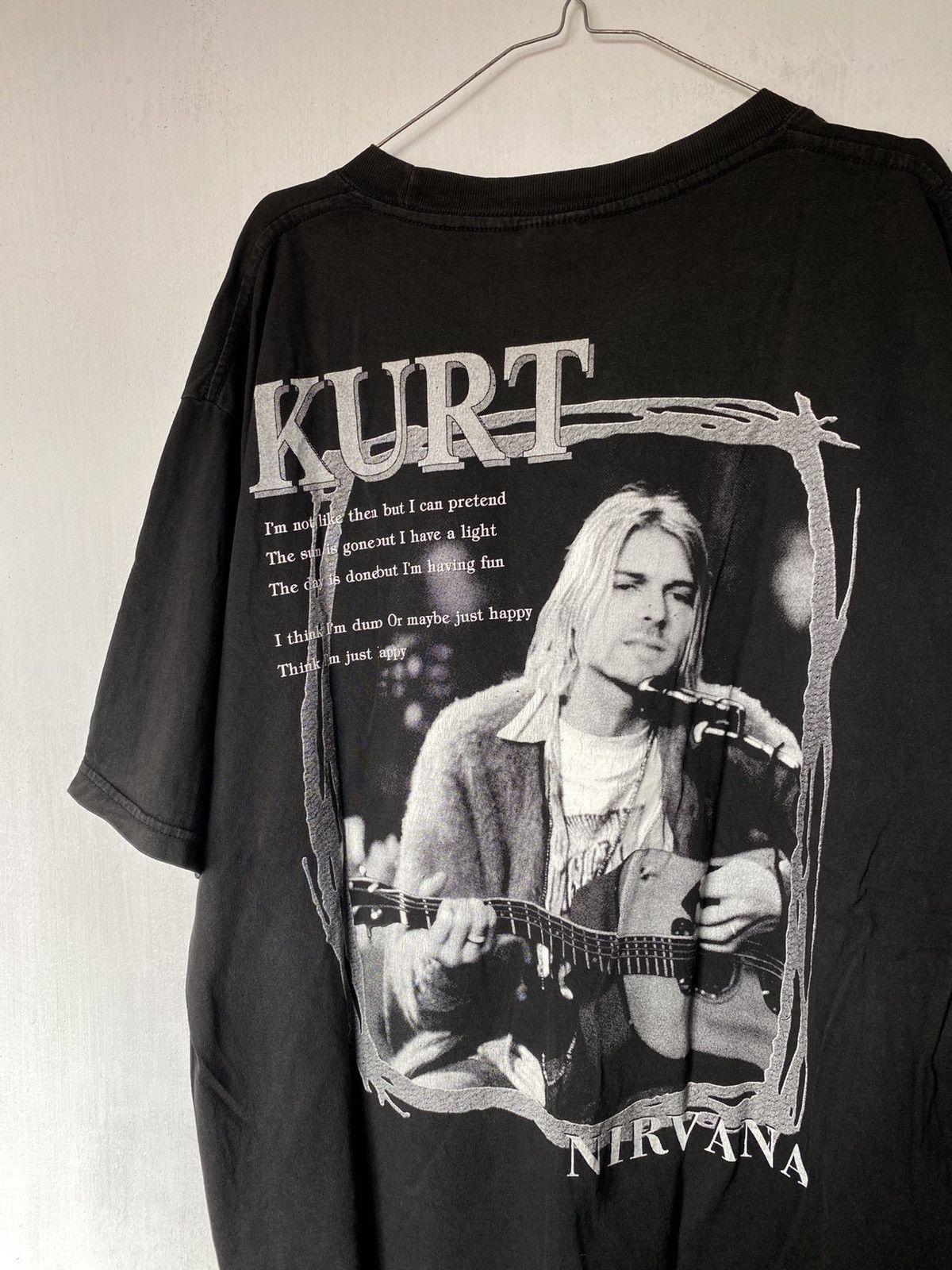 Band Tees × Vintage Vintage Kurt Cobain Mtv Unplugged Tshirt Boot 90s Size US XL / EU 56 / 4 - 4 Thumbnail