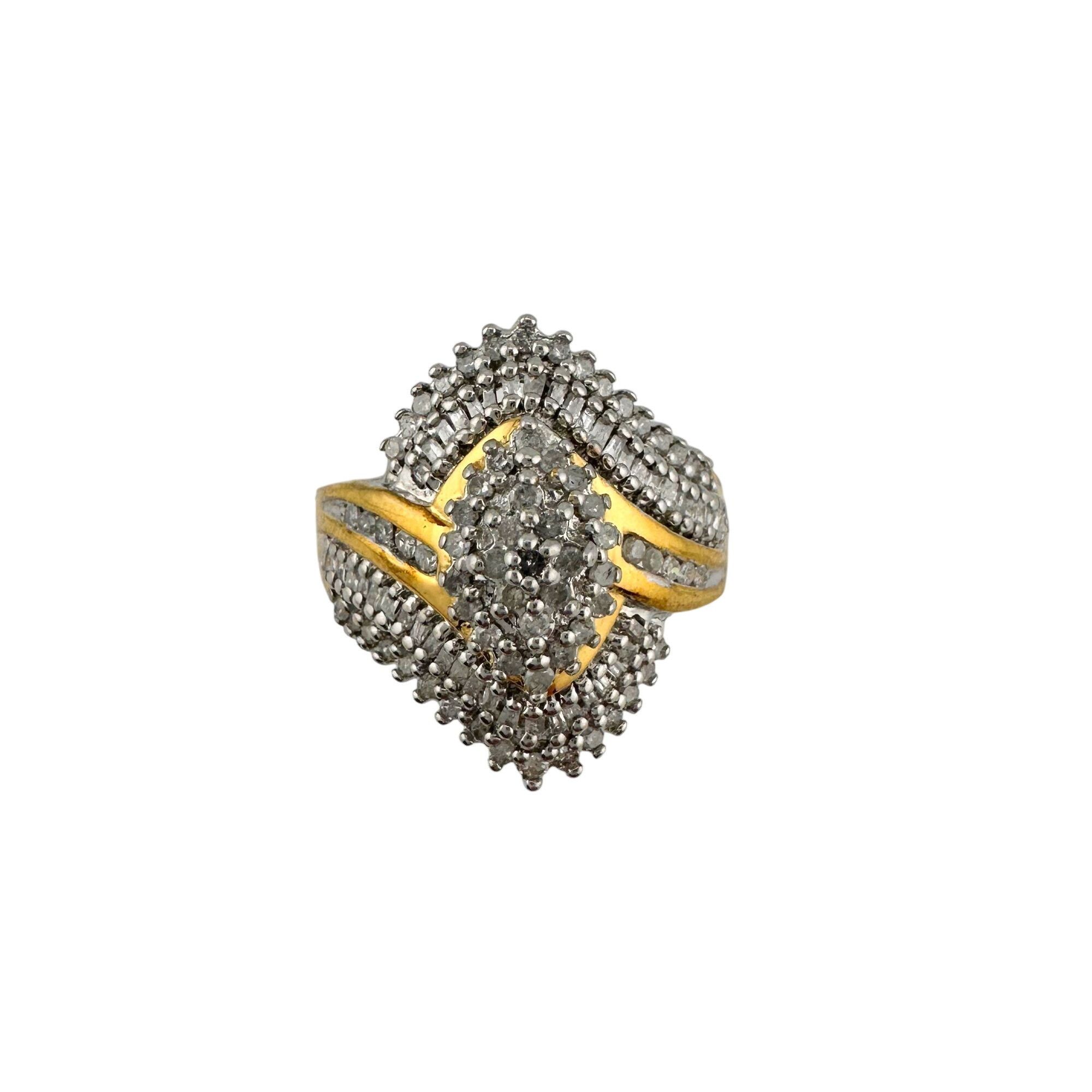 Other 1/2 Carat Marquise Lab Created Diamond Ring with Gold Overla Size ONE SIZE - 10 Thumbnail