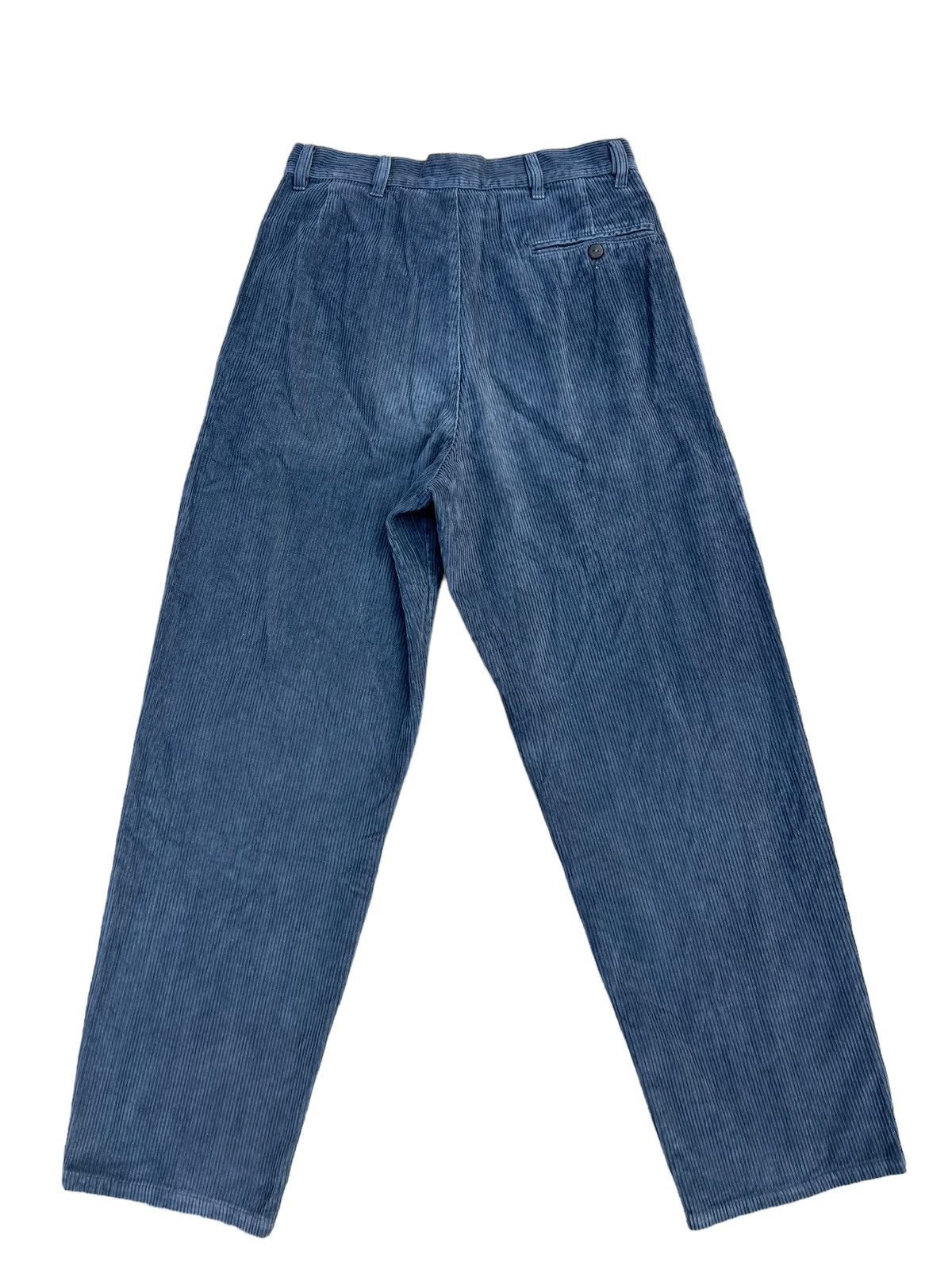Krizia Uomo Vintage 90s Krizia Uomo Faded Grey Corduroy Trouser Pant Size US 30 / EU 46 - 2 Thumbnail