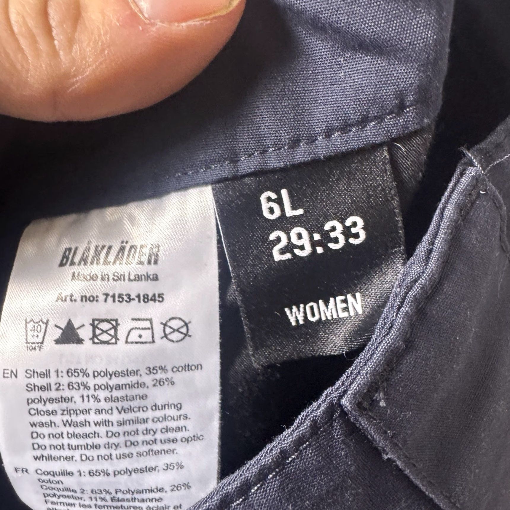 Vintage Blaklader Pants Womens 29x33 6L Workwear Stretch Cargo Utility Tech Double Knee Pants Women Regular Blue 6Pockets Cargo Workwear Womens Mens? Size 29" - 5 Thumbnail