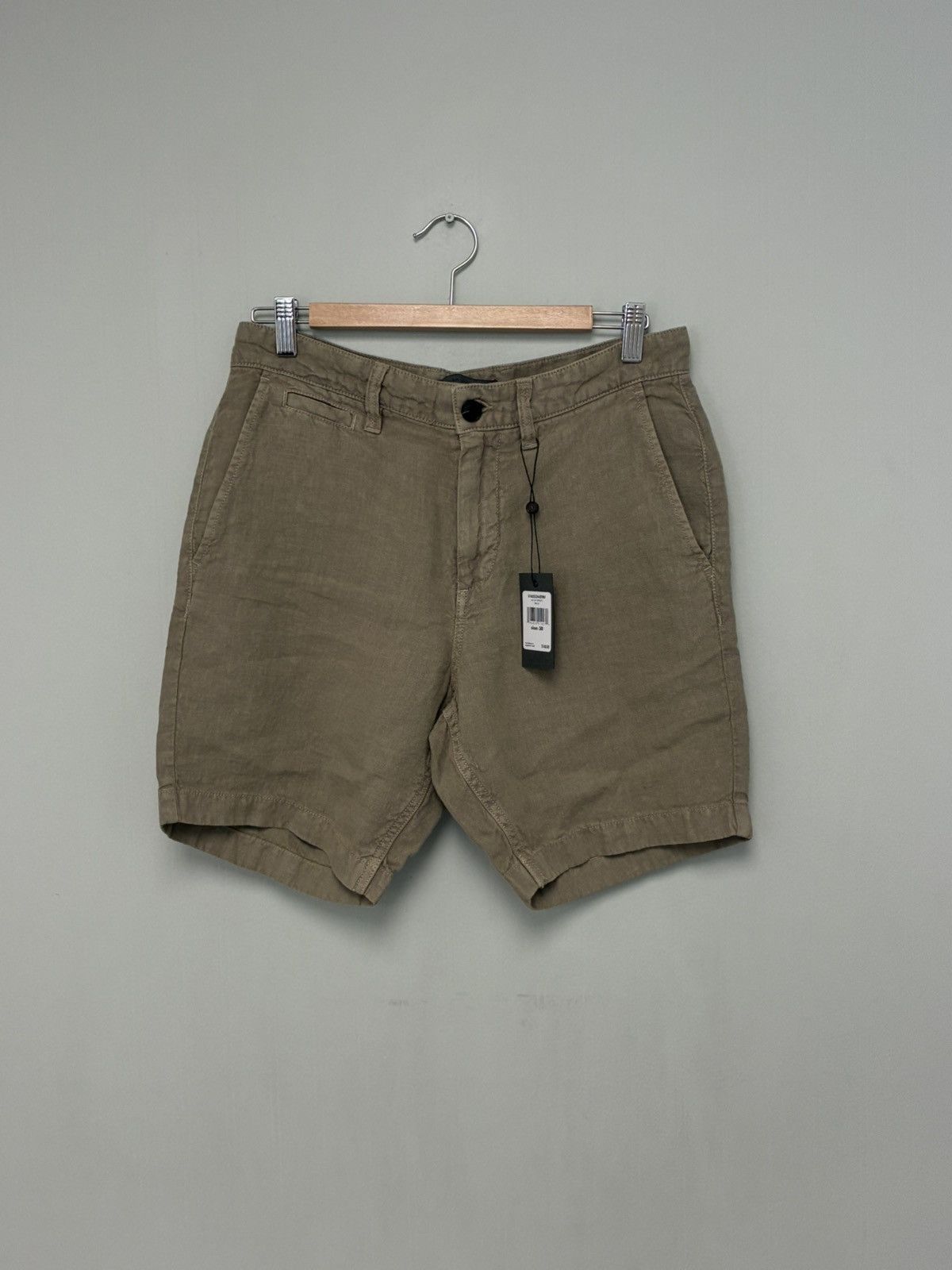 John Varvatos Johny Flat Front Linen Blend Shorts 30 Size US 30 / EU 46 - 4 Thumbnail
