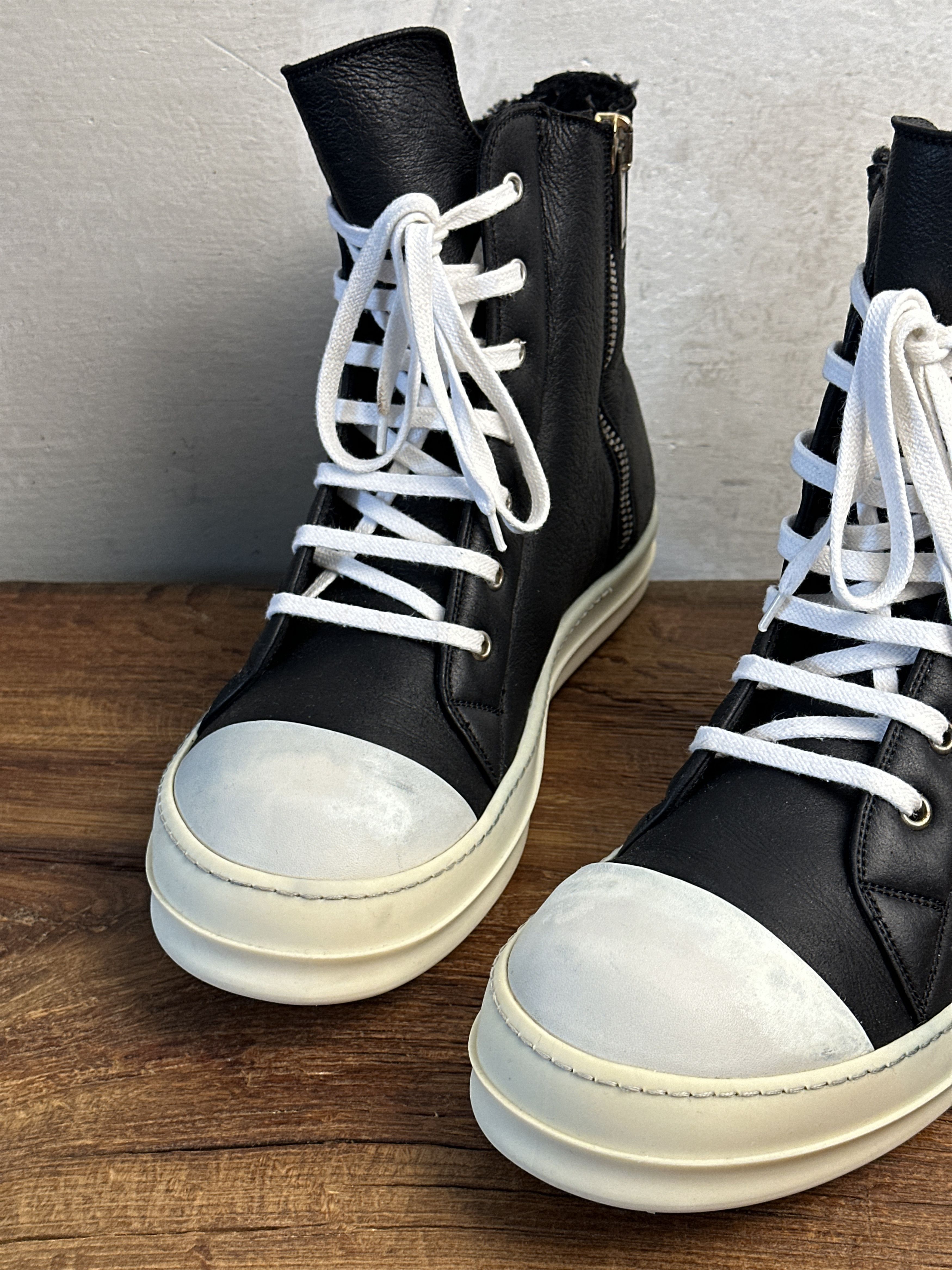 Rick Owens RARE Rick Owens AW14 Shearling High Top Ramones Size US 11 / EU 44 - 12 Thumbnail