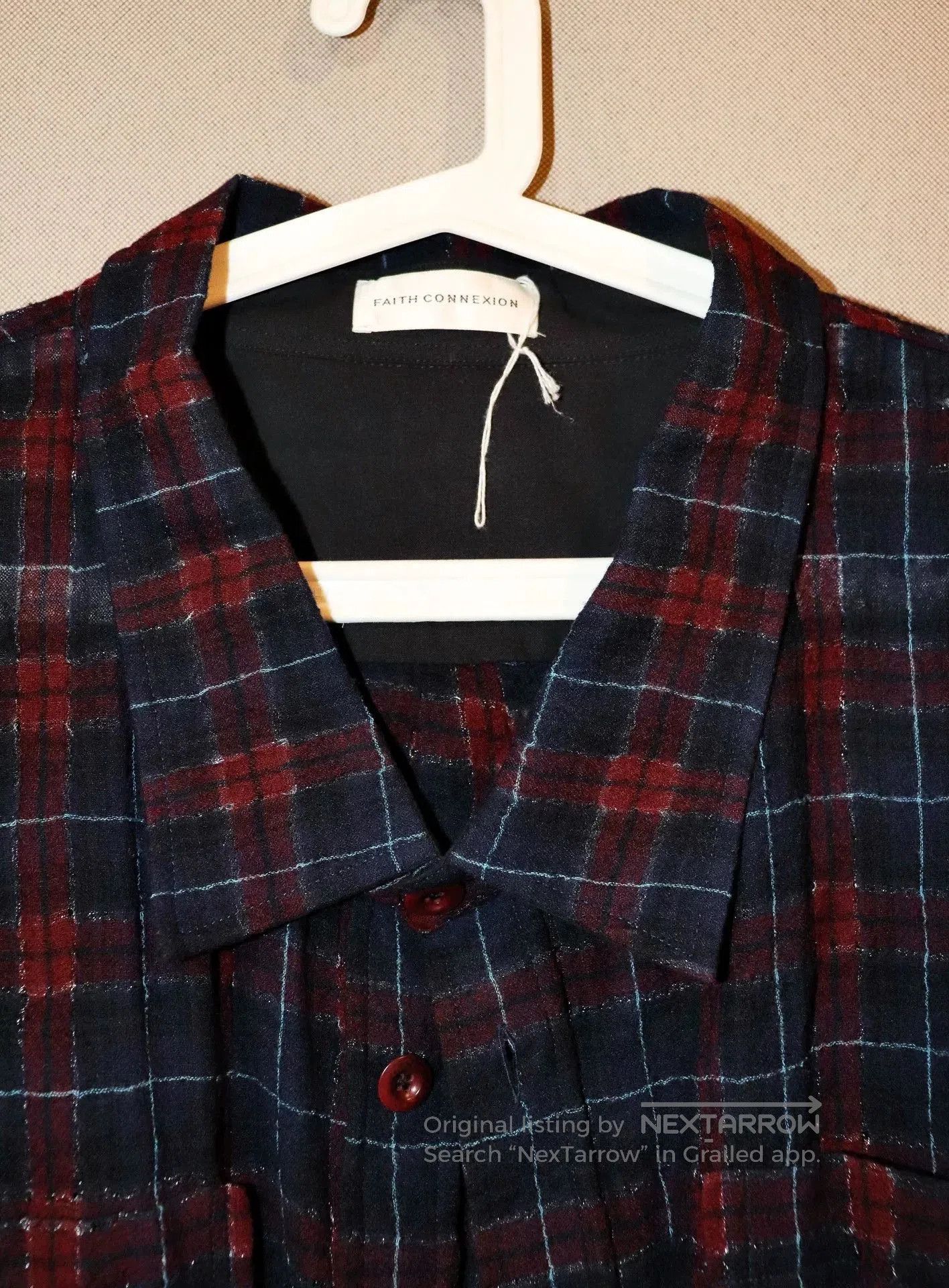 Faith Connexion Faith Connexion Red Blue Plaid Shirt. Size US M / EU 48-50 / 2 - 3 Thumbnail