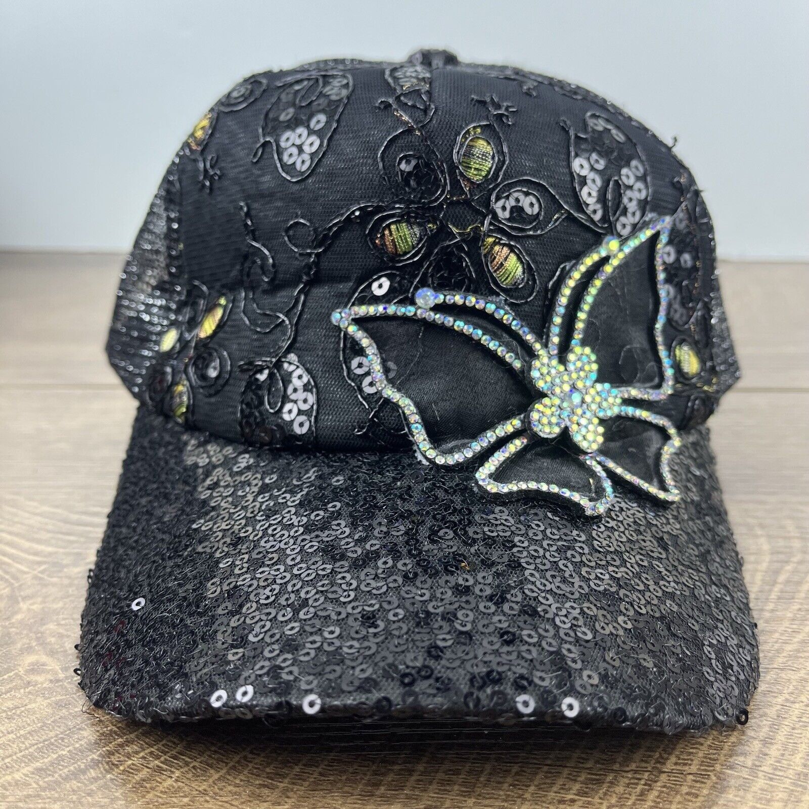 Other Flower Hat Black Flower Hat Black Cap Hat Adjustable Hat Bla Size ONE SIZE - 4 Thumbnail
